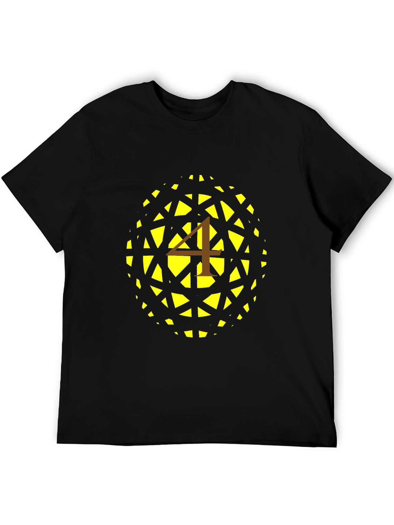 Geometric Sphere Tee - Modern Number 4 Design