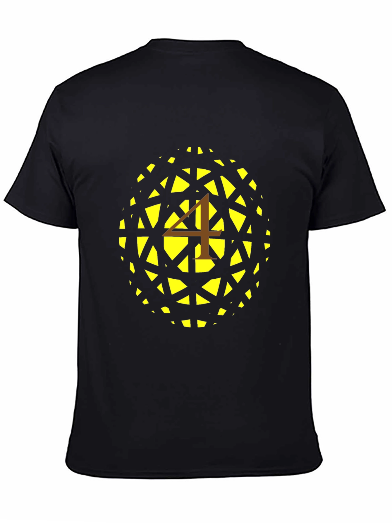 Geometric Sphere Tee - Modern Number 4 Design