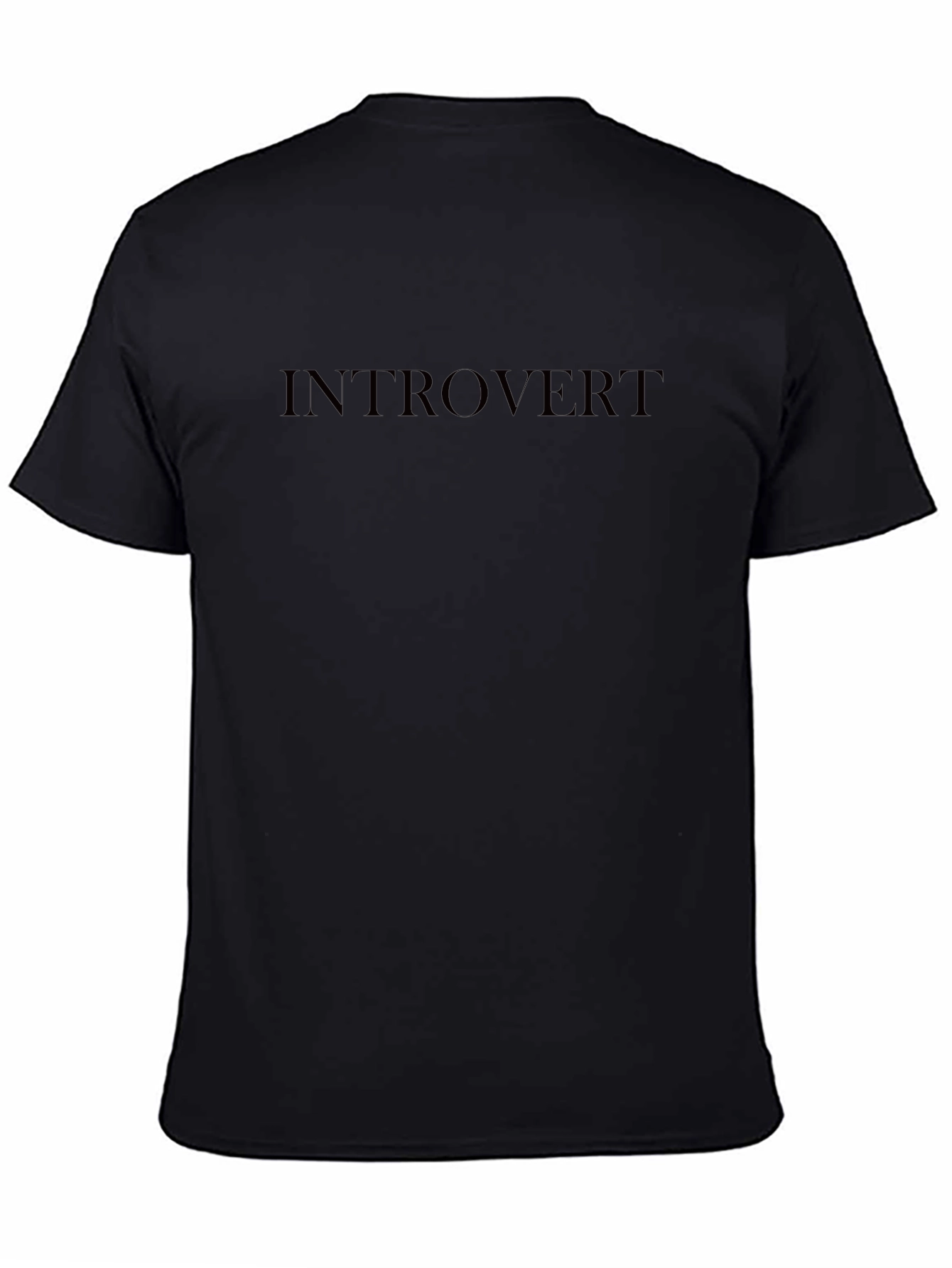 Introvert Graphic Tee - Soft & Stylish Black T-Shirt