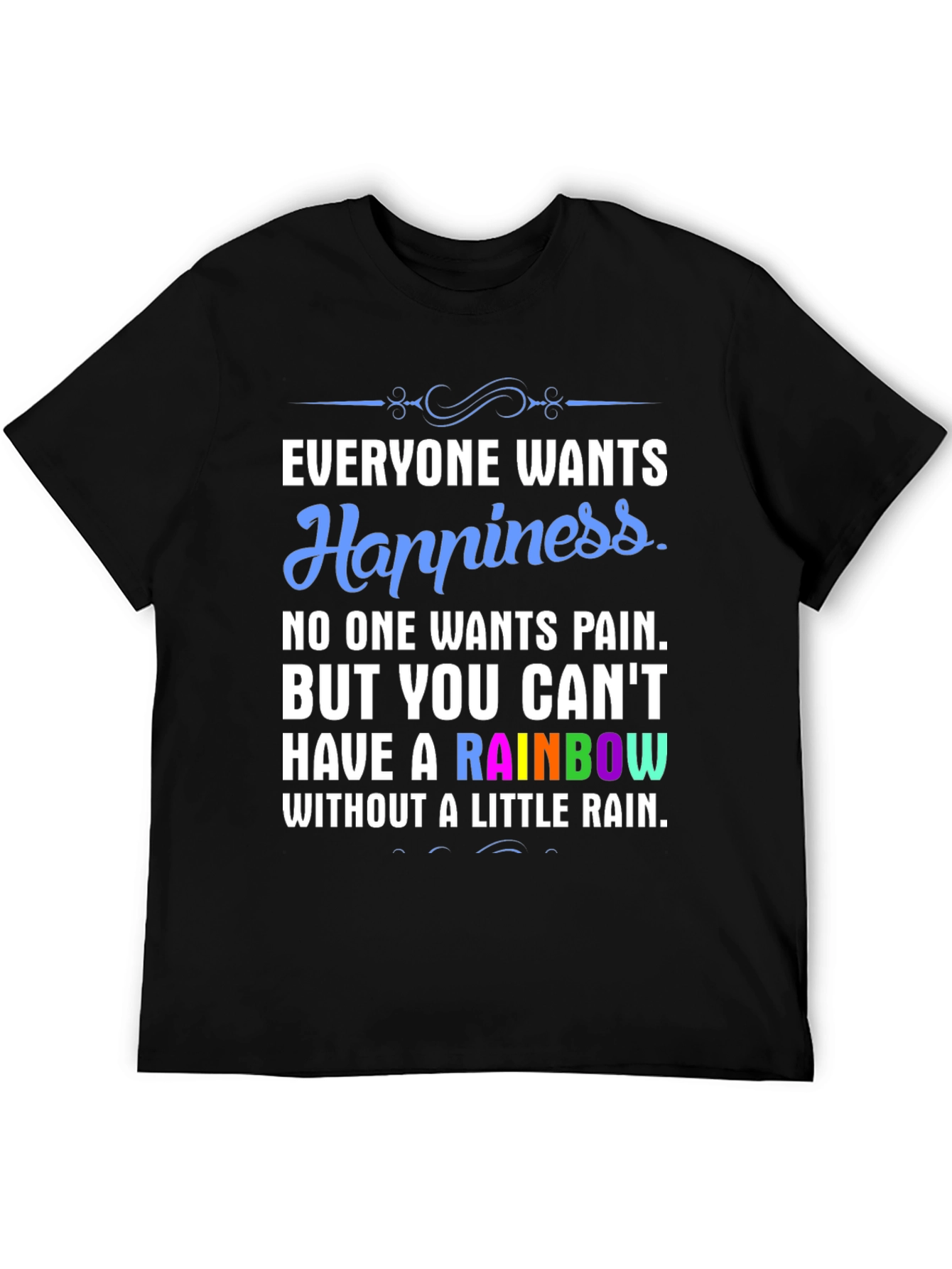 Rainbow Happiness Graphic Tee - Positive Vibes
