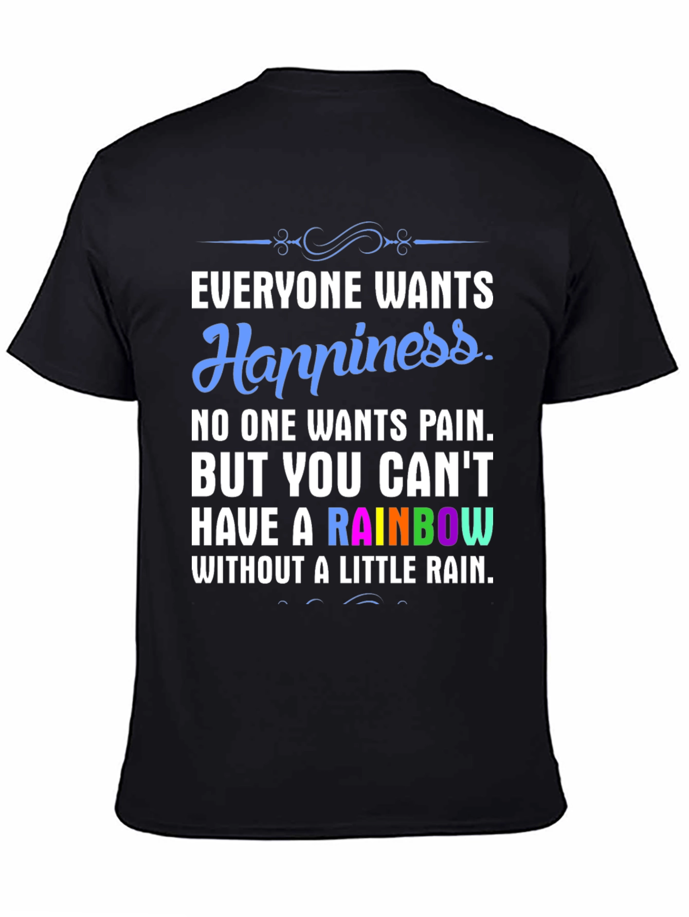 Rainbow Happiness Graphic Tee - Positive Vibes
