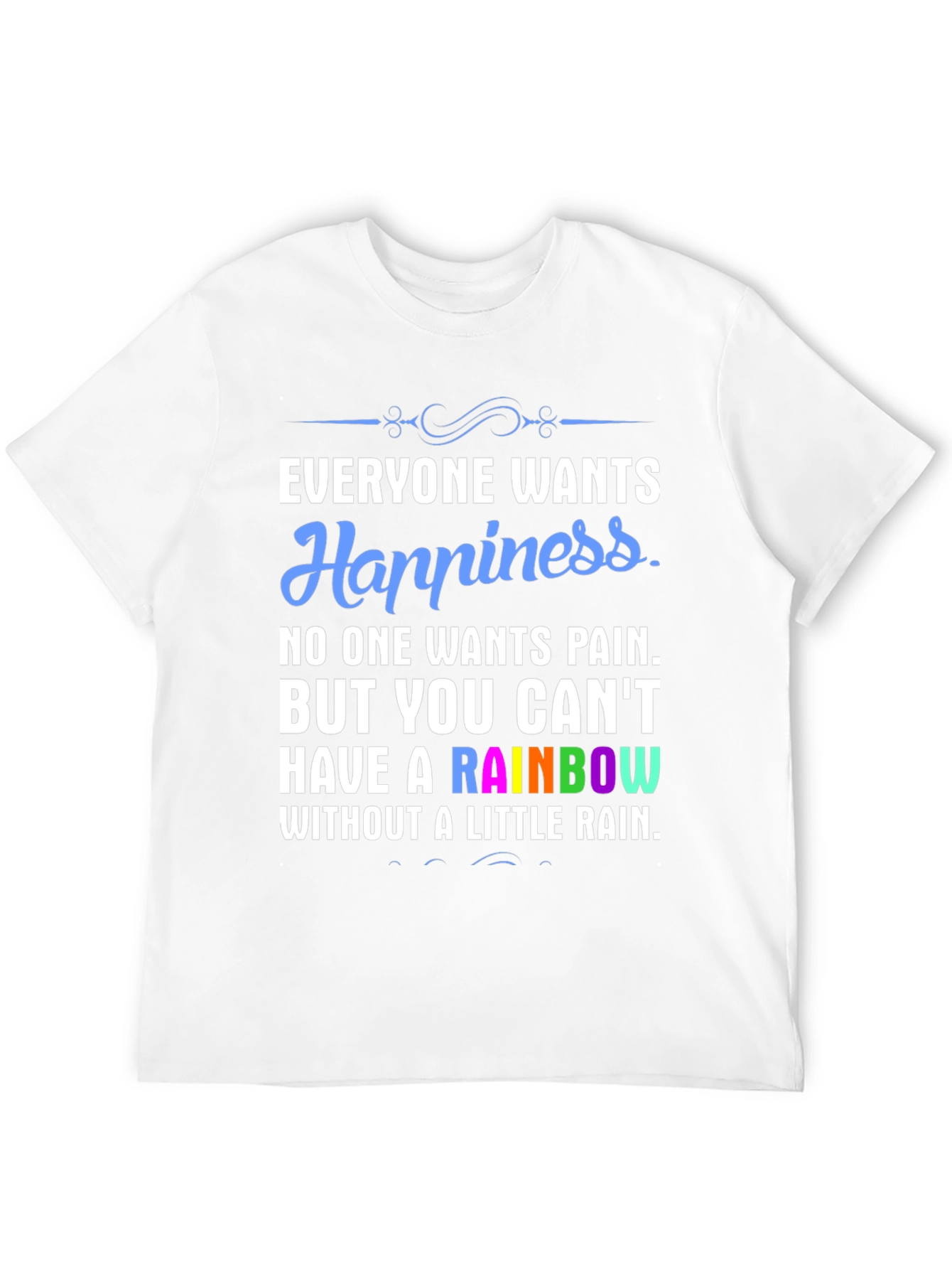 Rainbow Happiness Graphic Tee - Positive Vibes