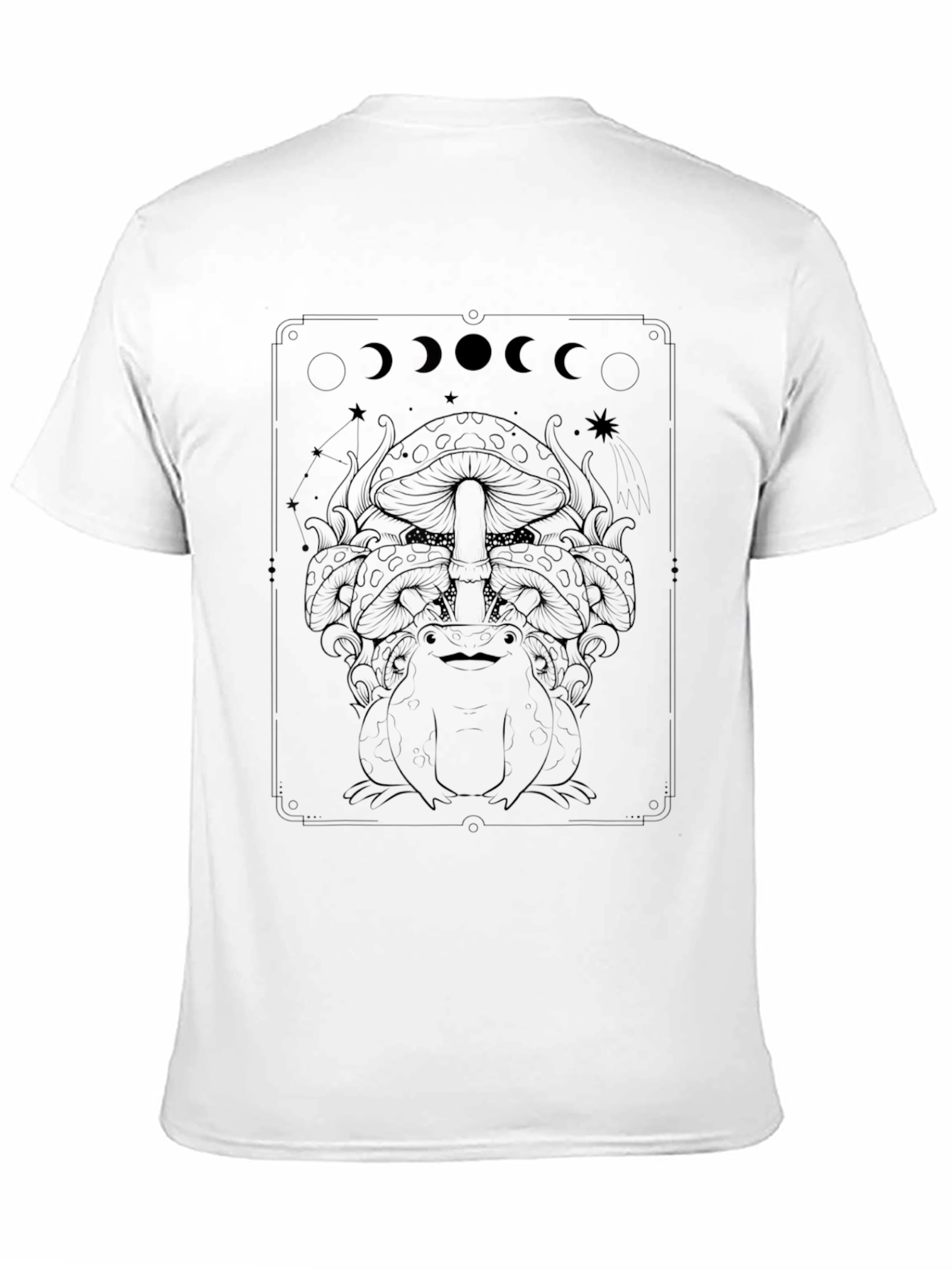 Mystic Frog & Mushroom Black T-Shirt