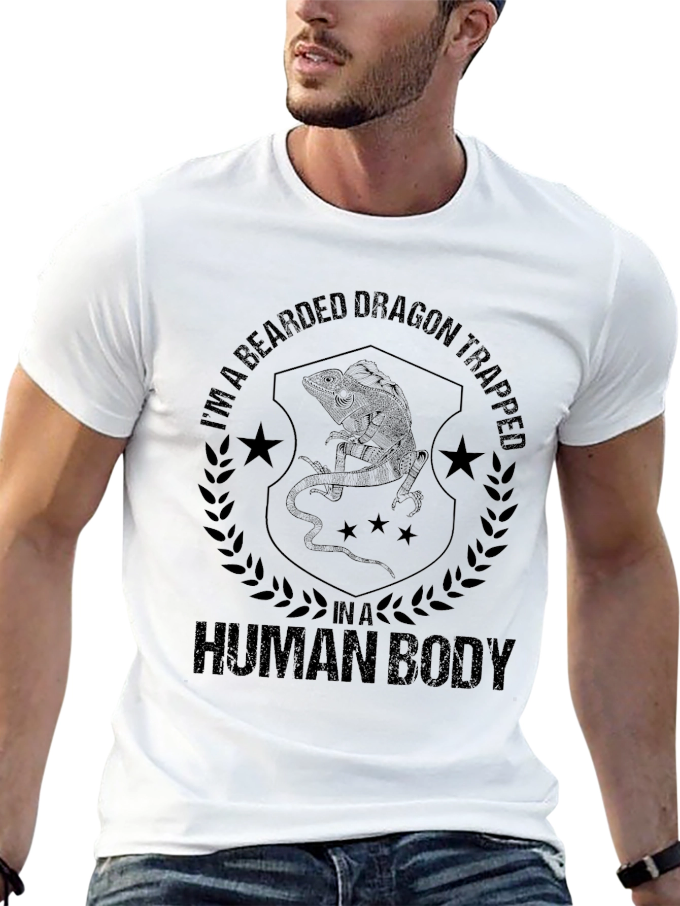 Bearded Dragon Trapped in a Human Body Graphic Tee