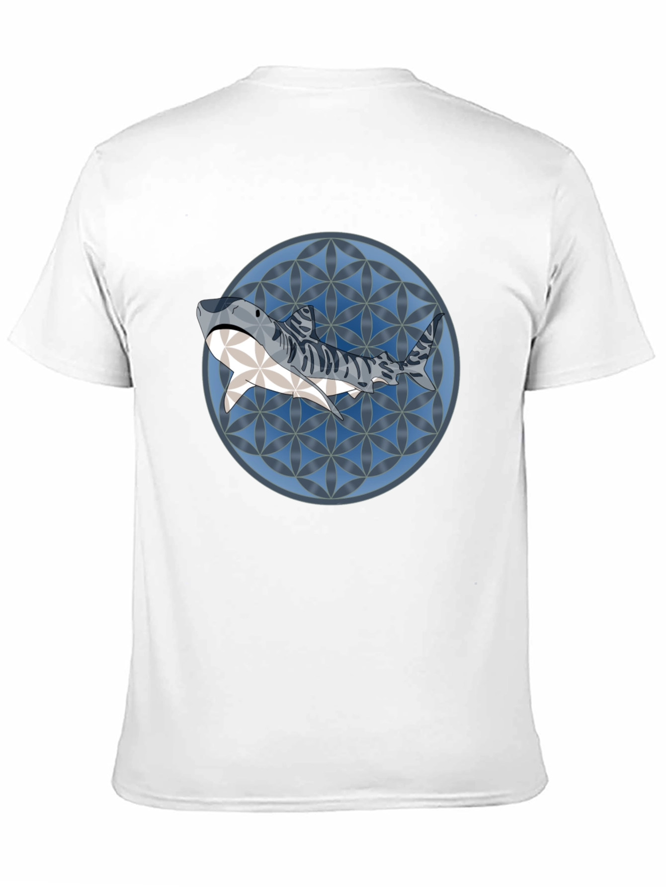Shark Pattern Graphic T-Shirt - Stylish Mens Tee