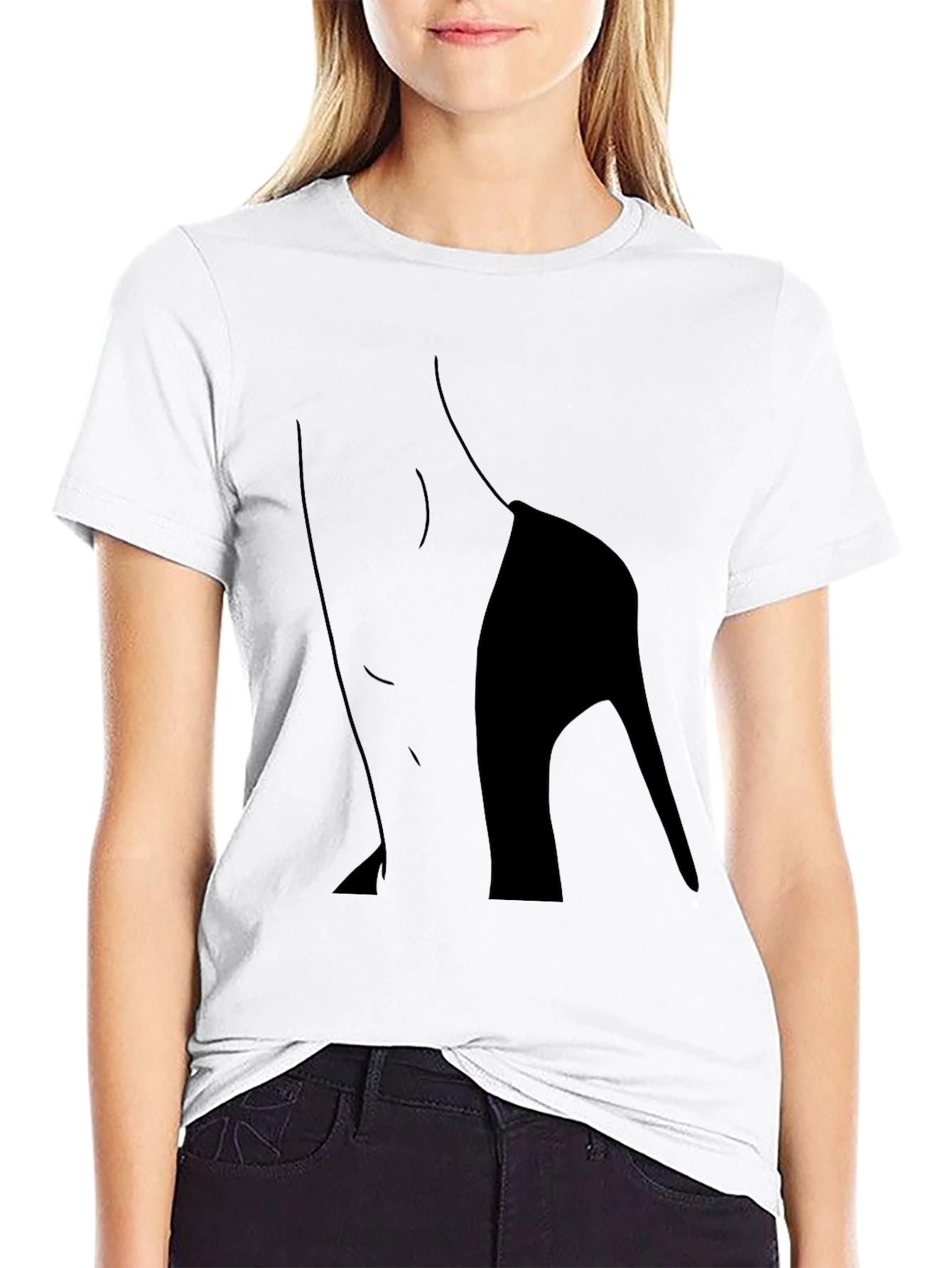 Black High Heel Graphic Tee