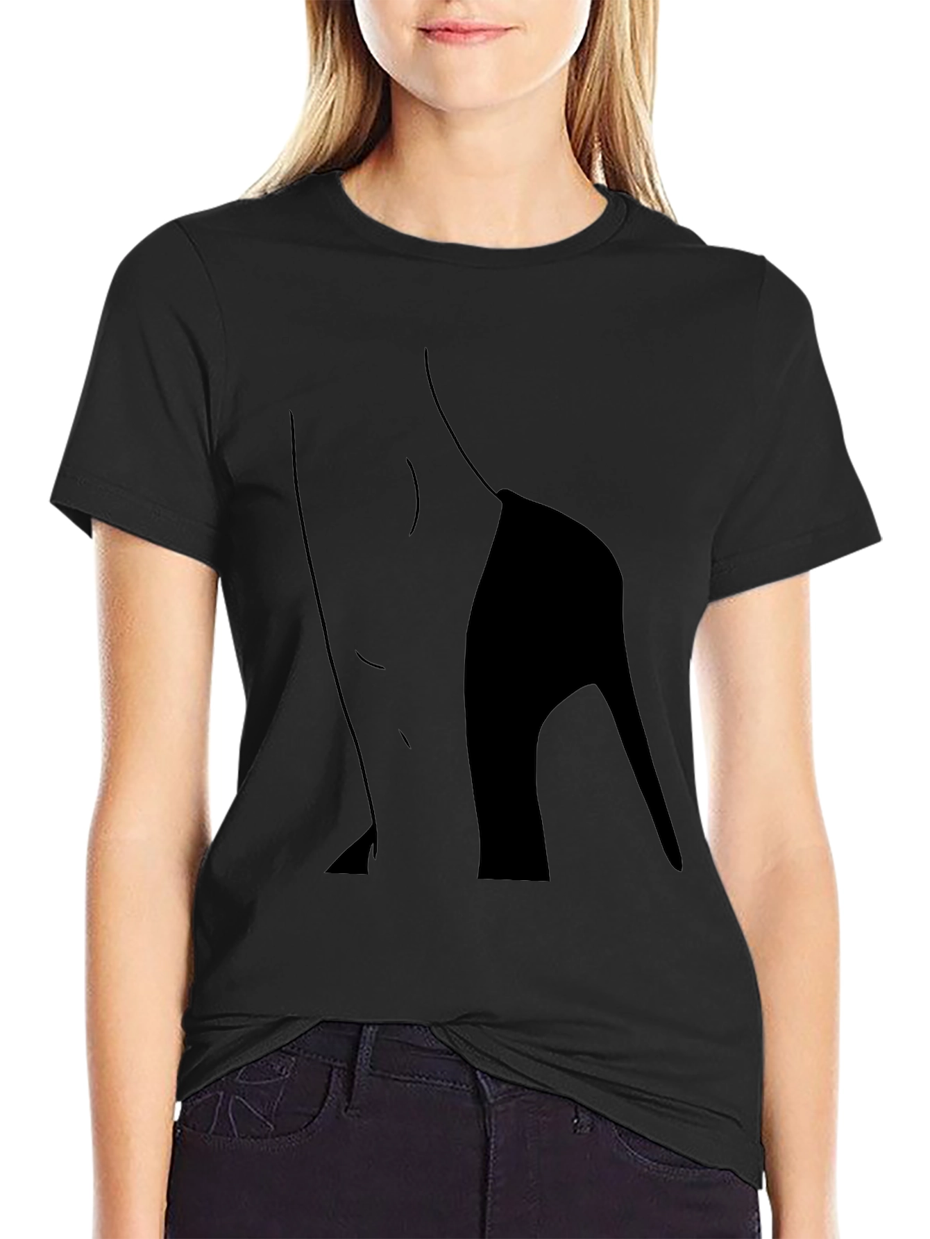Black High Heel Graphic Tee