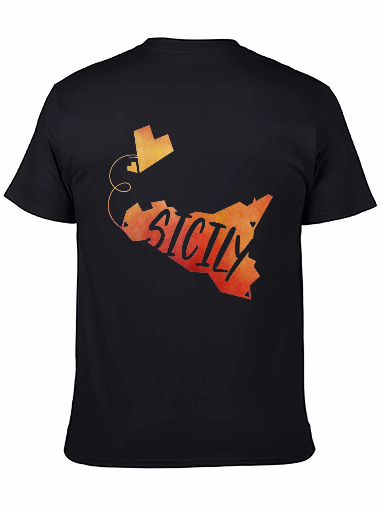 Sicily Map Graphic Tee - Stylish Travel Shirt
