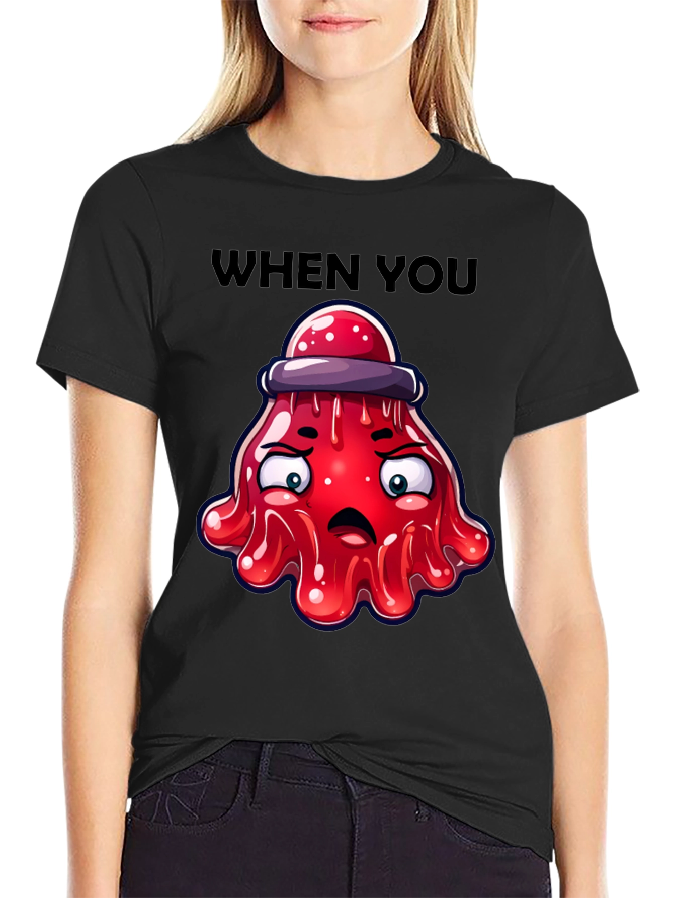 Funny Red Jelly Alien T-Shirt