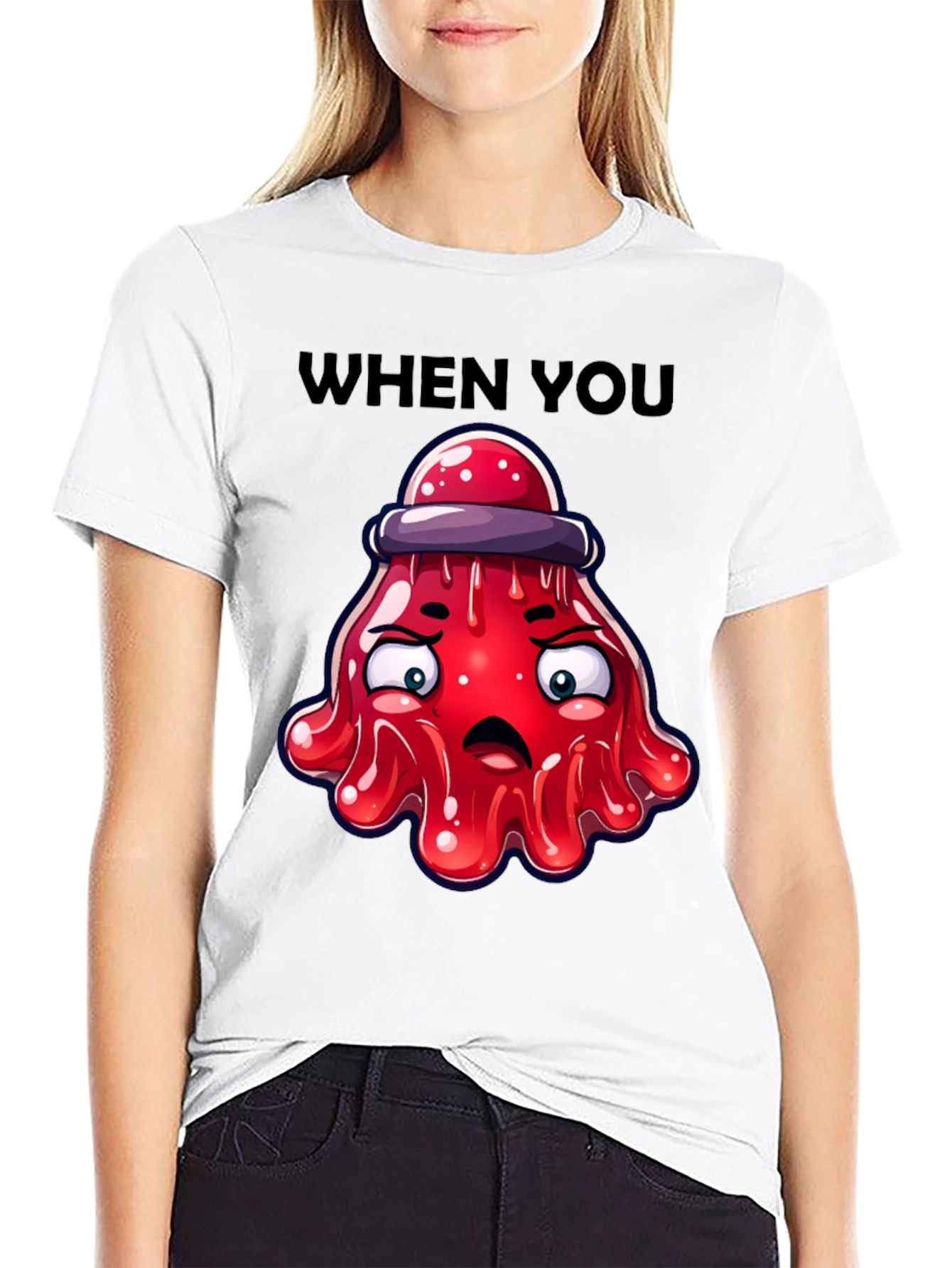 Funny Red Jelly Alien T-Shirt