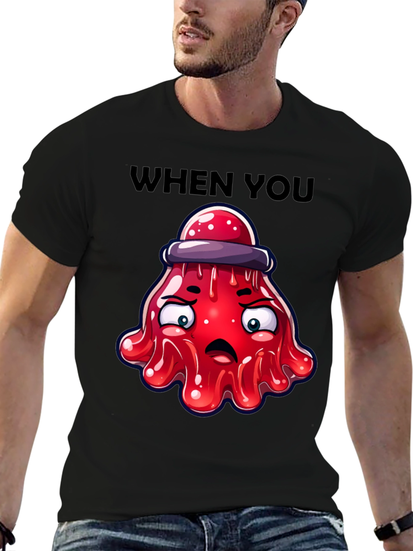 Funny Red Jelly Alien T-Shirt