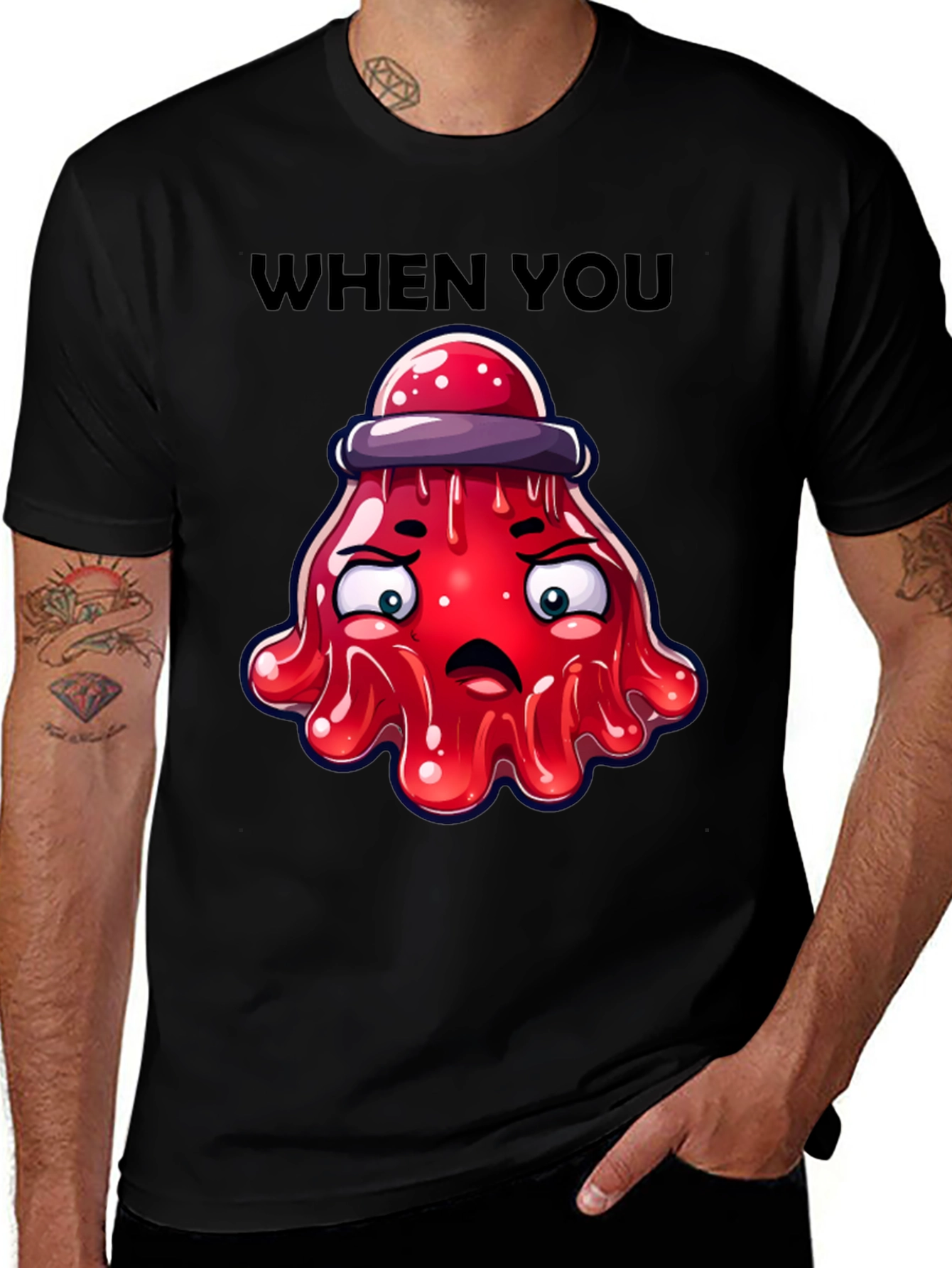 Funny Red Jelly Alien T-Shirt