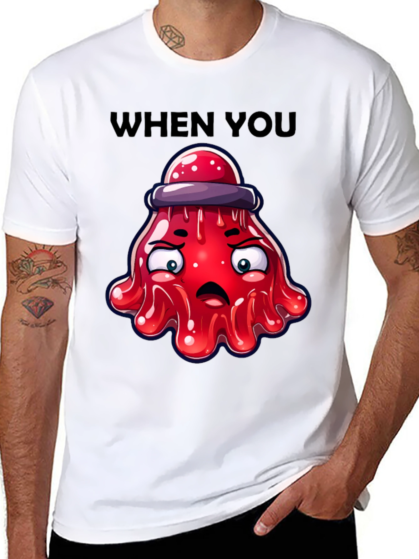 Funny Red Jelly Alien T-Shirt