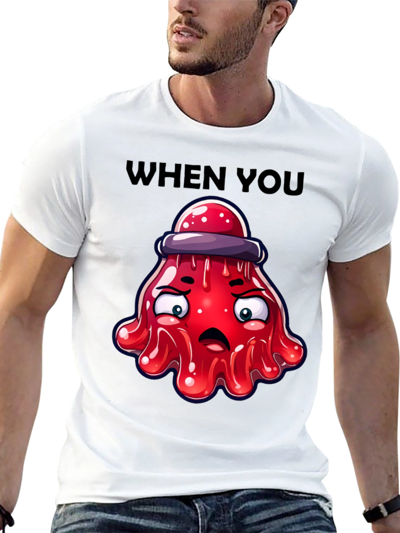 Funny Red Jelly Alien T-Shirt