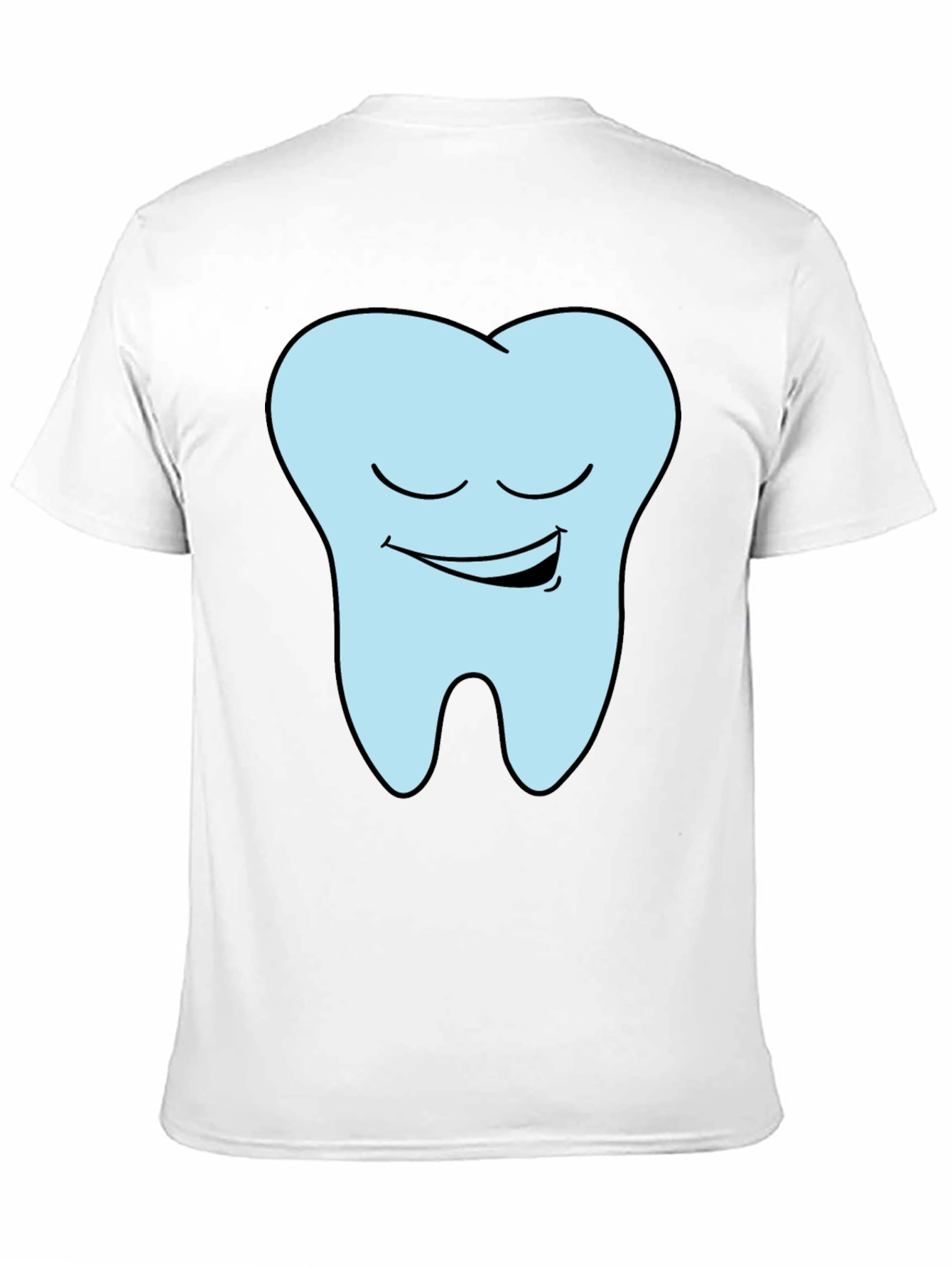Funny Smiling Tooth Graphic T-Shirt - Black