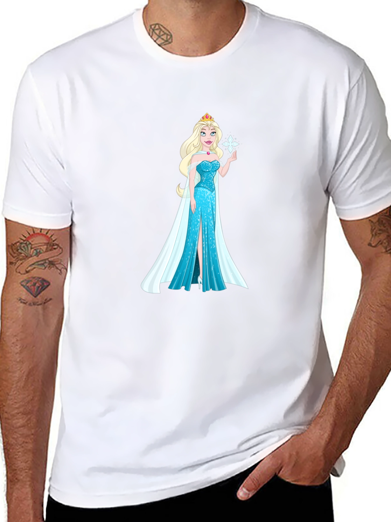 Elsa Graphic T-Shirt - Black Cotton Tee