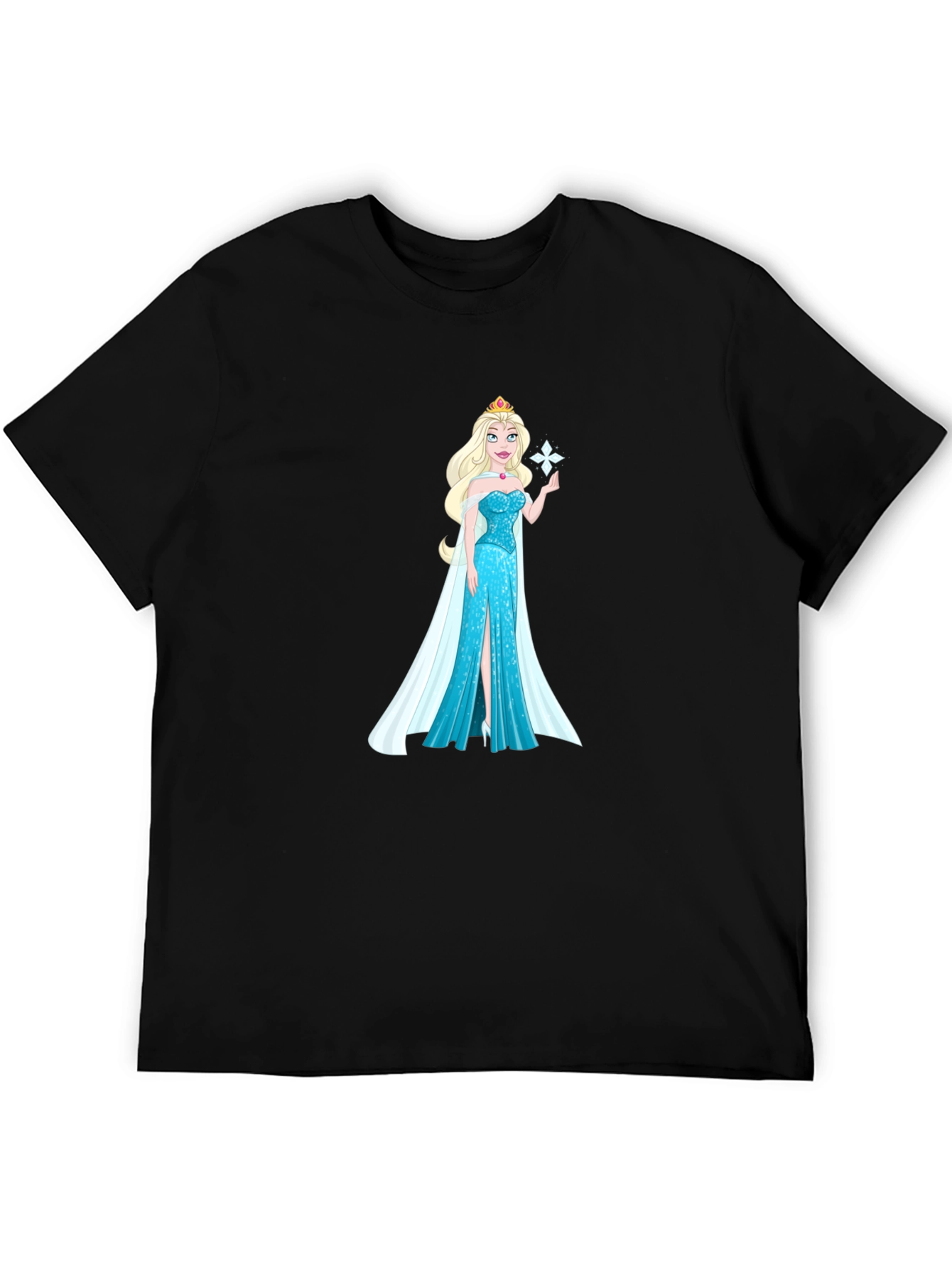 Elsa Graphic T-Shirt - Black Cotton Tee