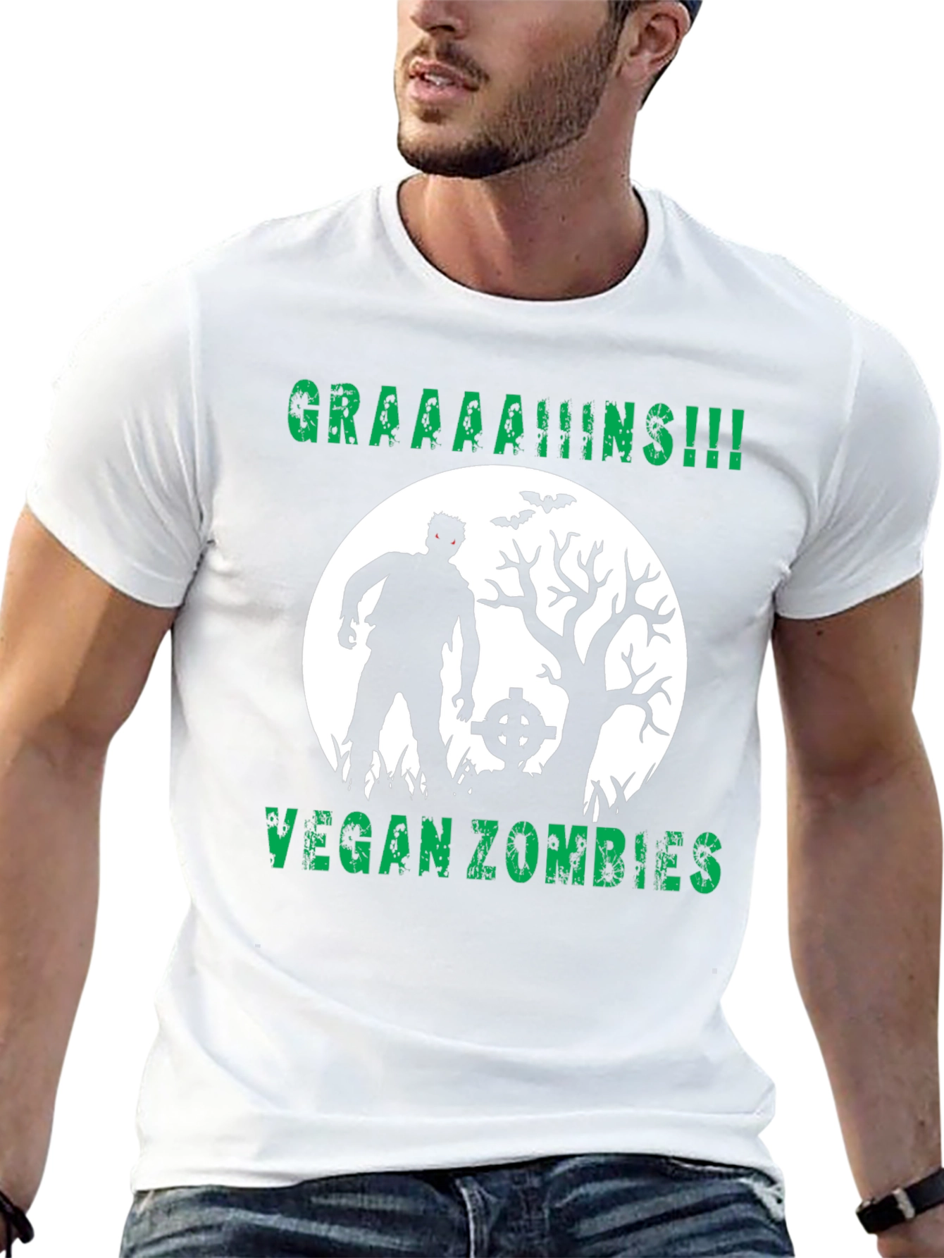 Vegan Zombie T-Shirt - Graaaaains!