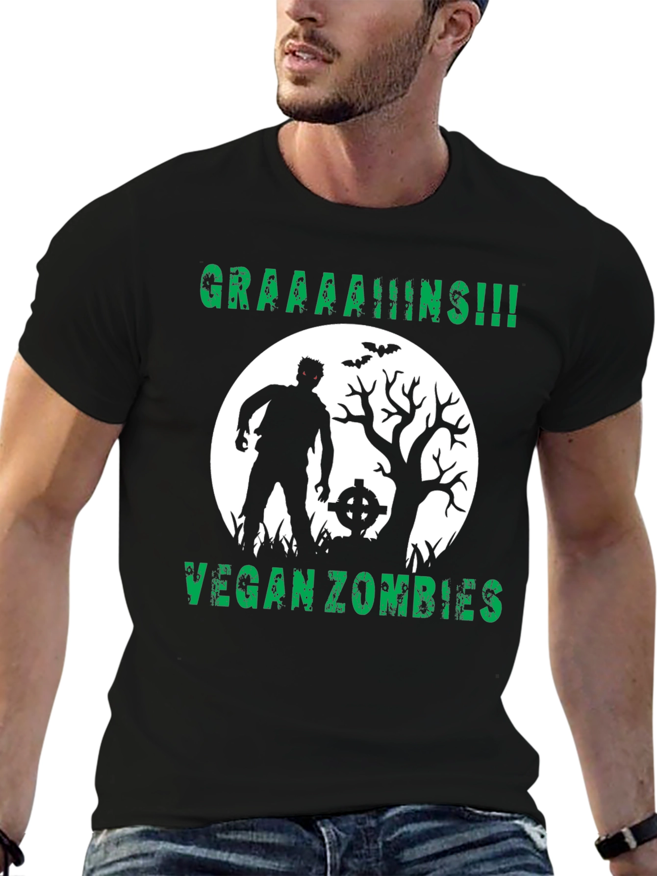 Vegan Zombie T-Shirt - Graaaaains!