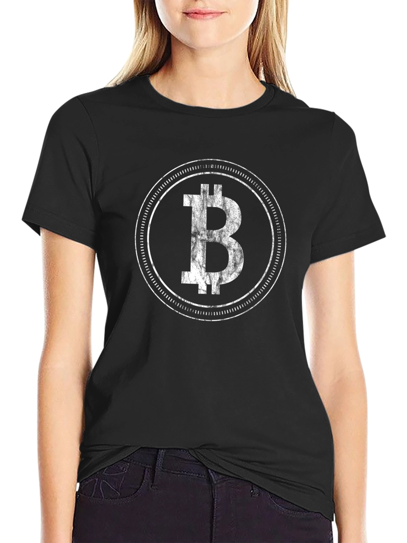 Bitcoin Logo Black T-Shirt - Crypto Currency Tee