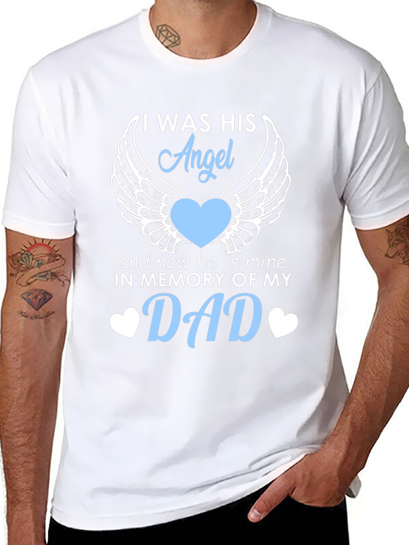 In Memory of My Dad Angel Wings T-Shirt