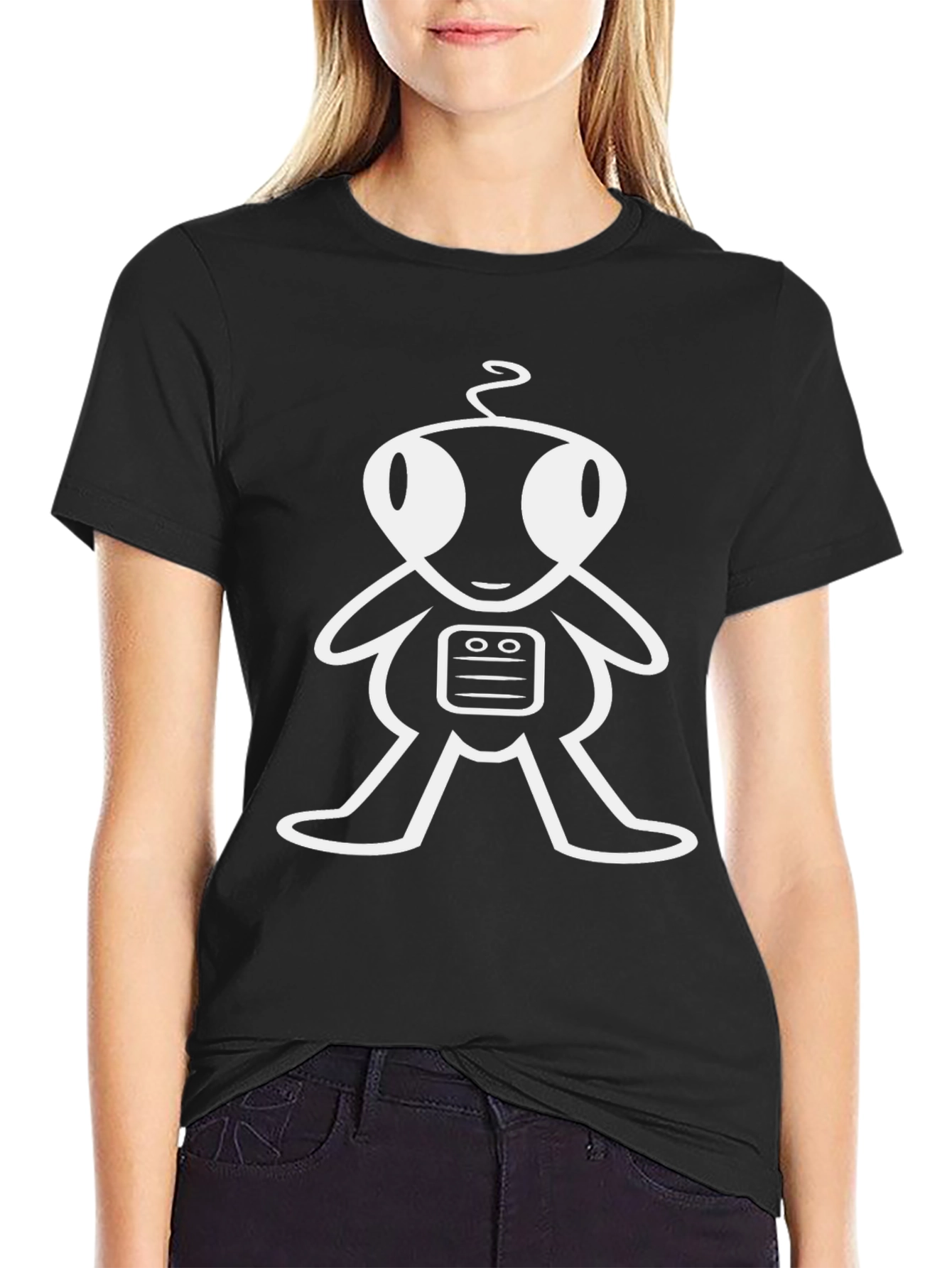 Robot Graphic Black T-Shirt