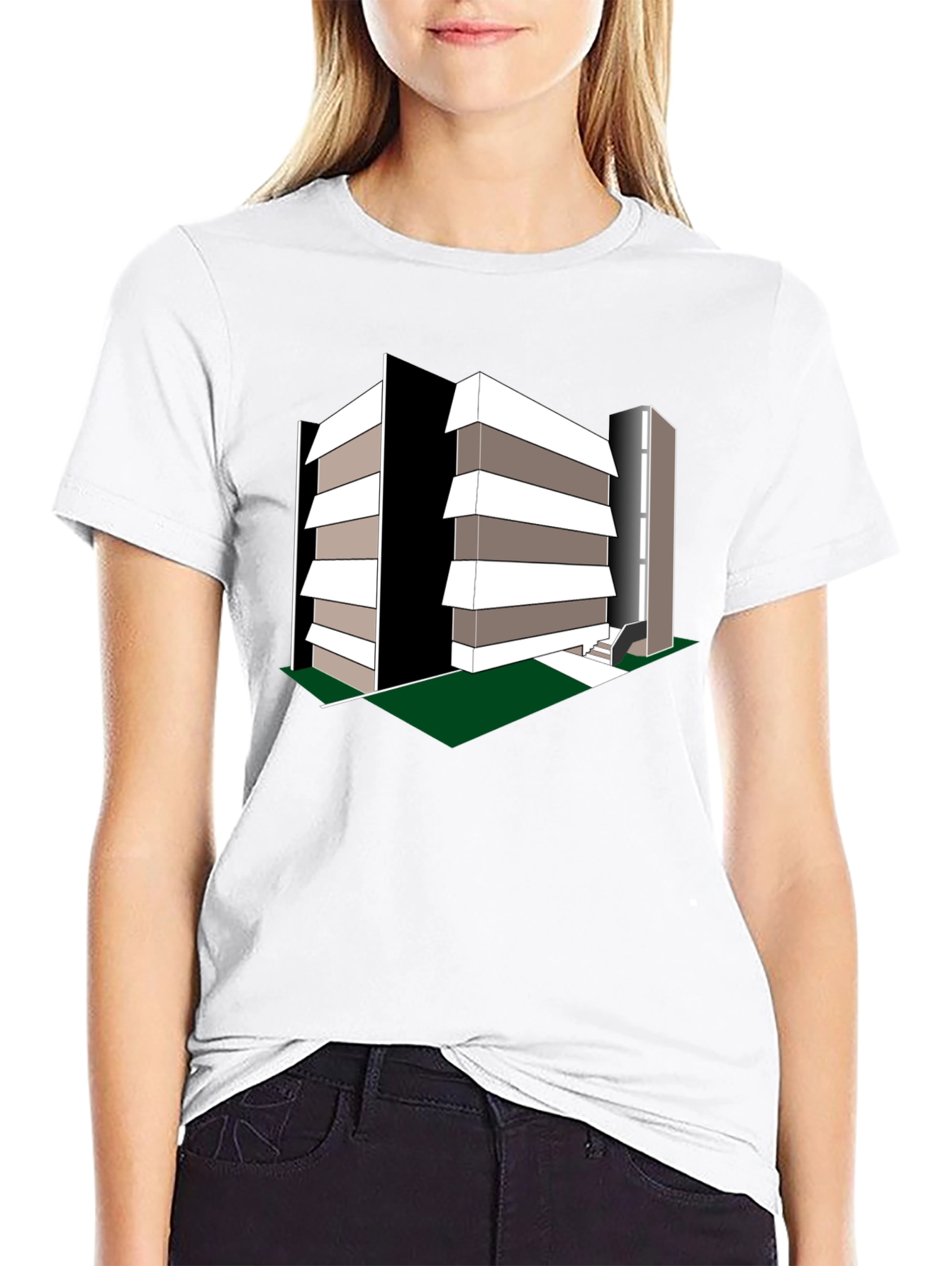 Modern Architecture Print T-Shirt