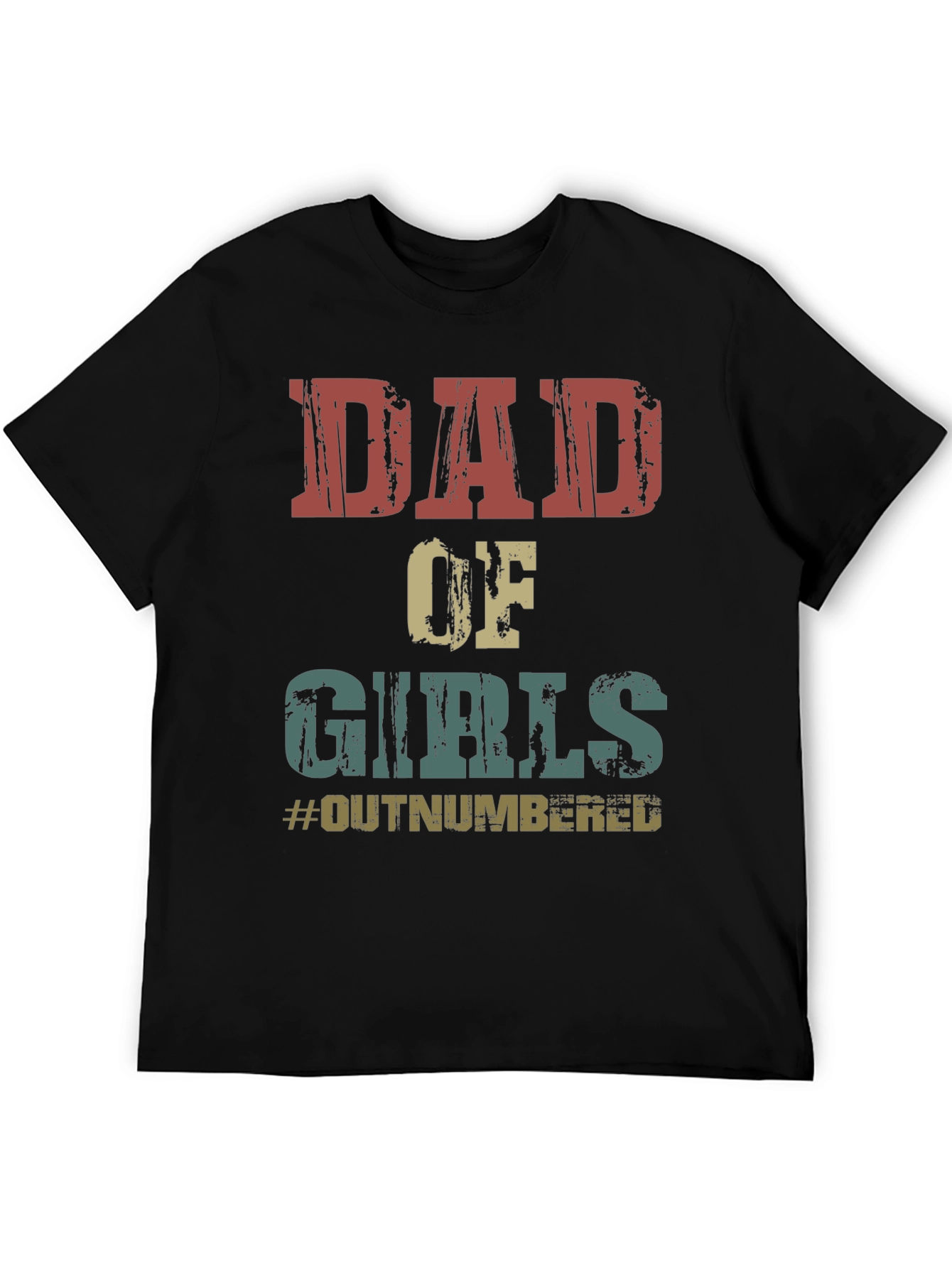 Dad of Girls Graphic Tee - #Outnumbered T-Shirt