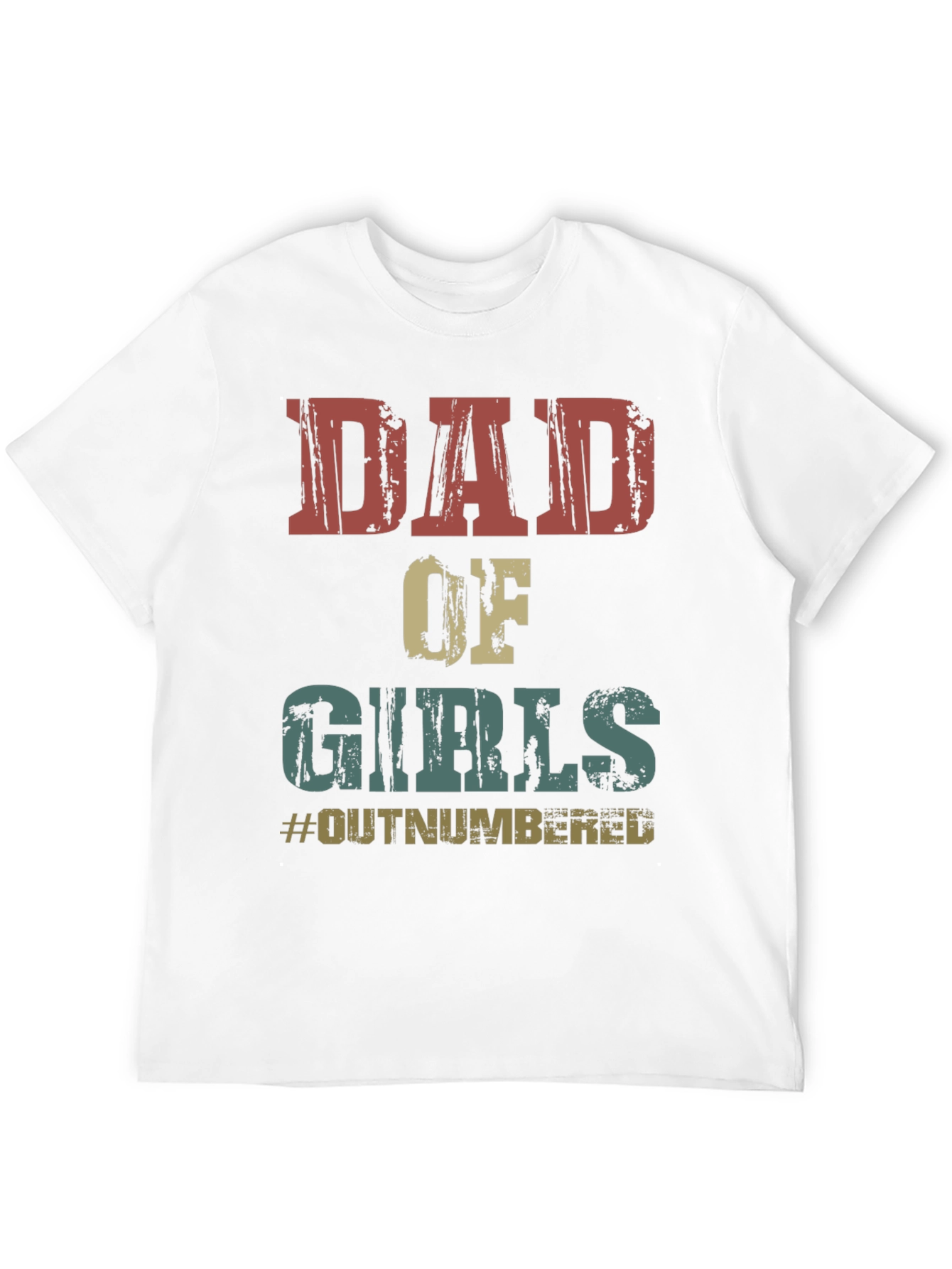 Dad of Girls Graphic Tee - #Outnumbered T-Shirt