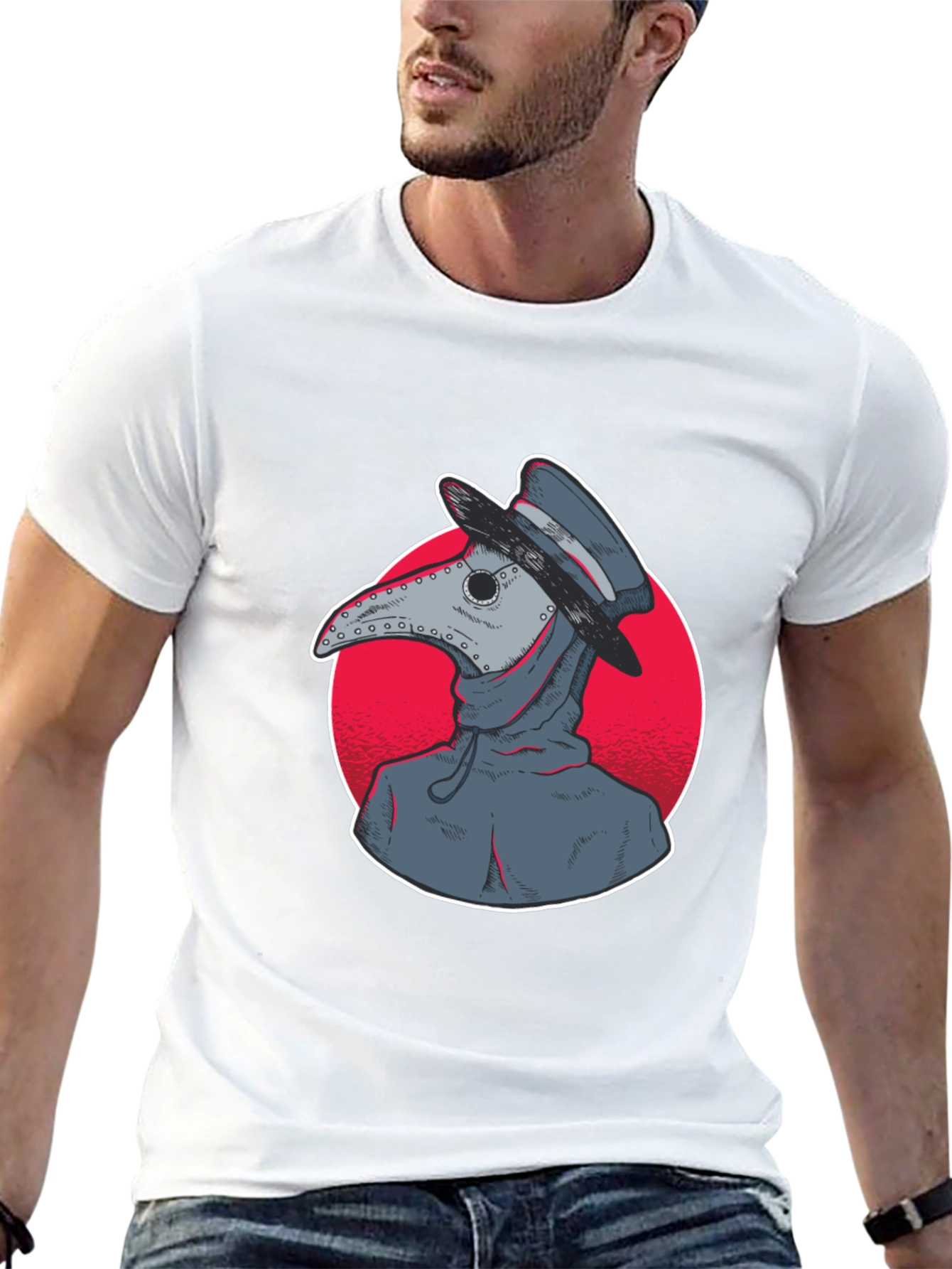 Plague Doctor Graphic Tee - Unique Design