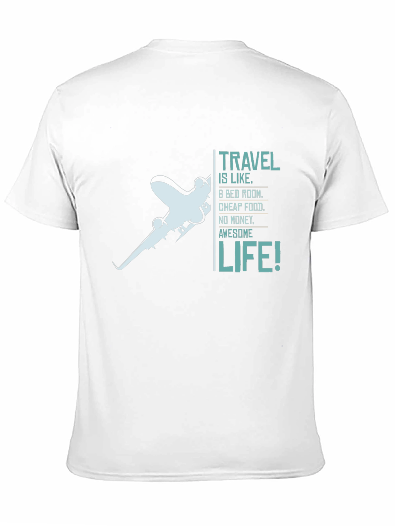 Travel is Life Graphic Tee - Black Crewneck