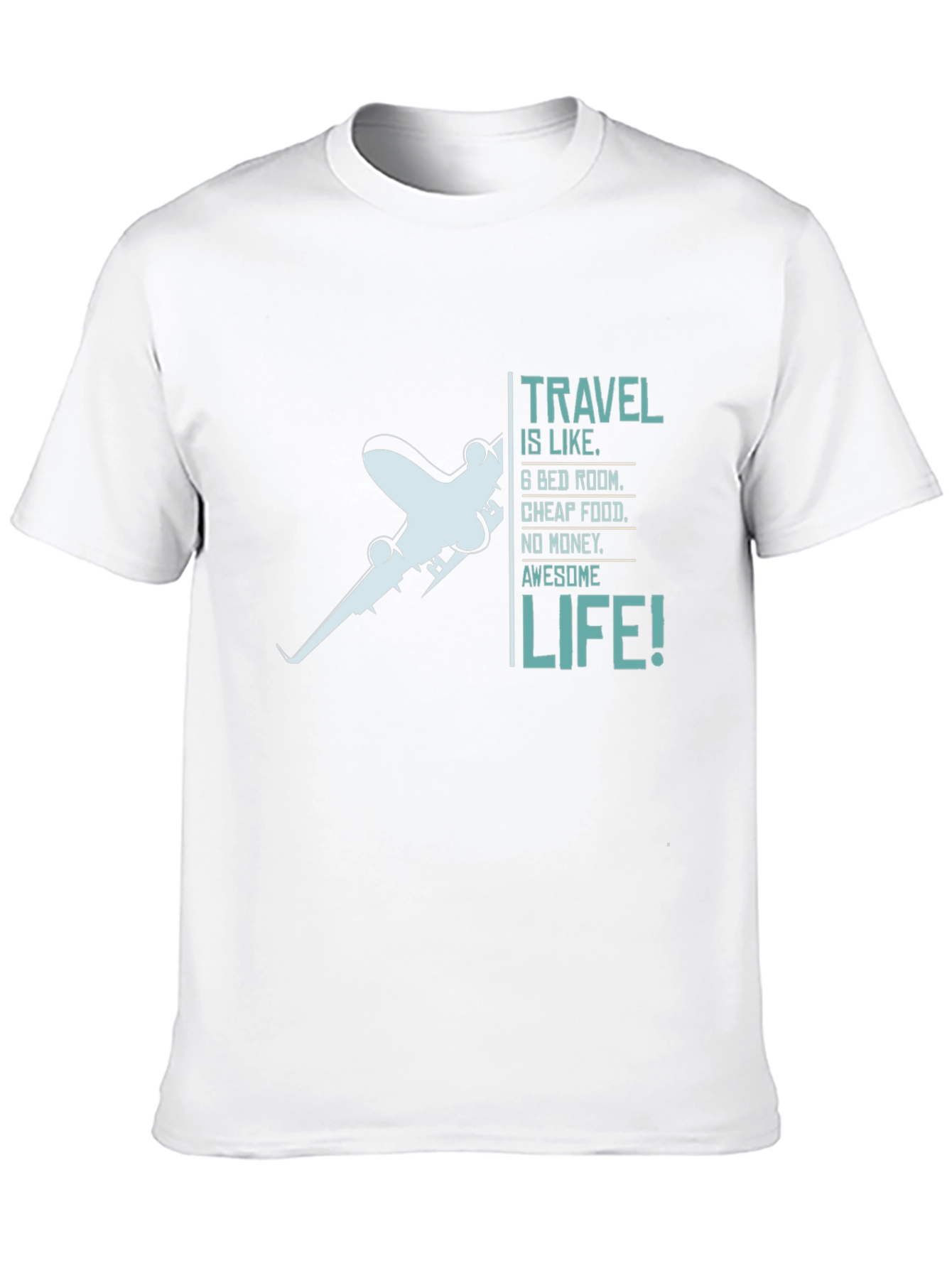 Travel is Life Graphic Tee - Black Crewneck