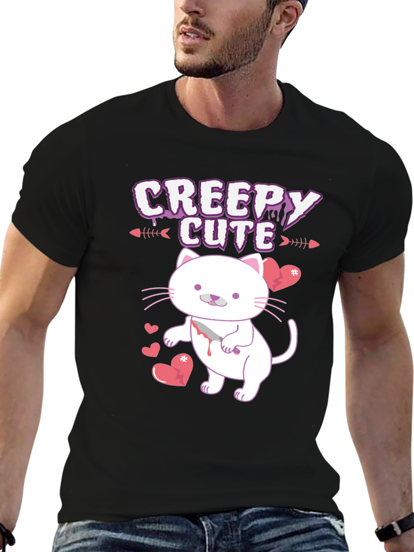 Creepy Cute Cat T-Shirt