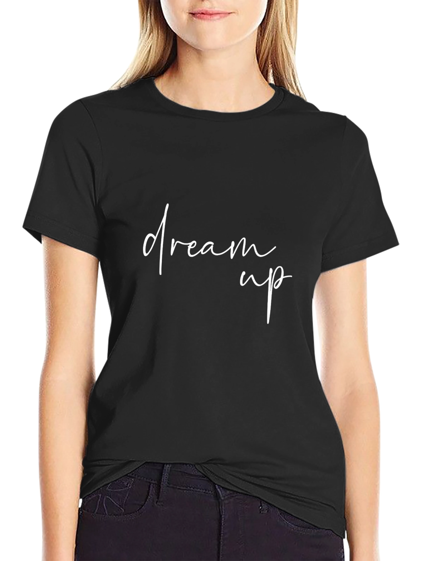 Dream Up Graphic Tee - Black Casual T-Shirt