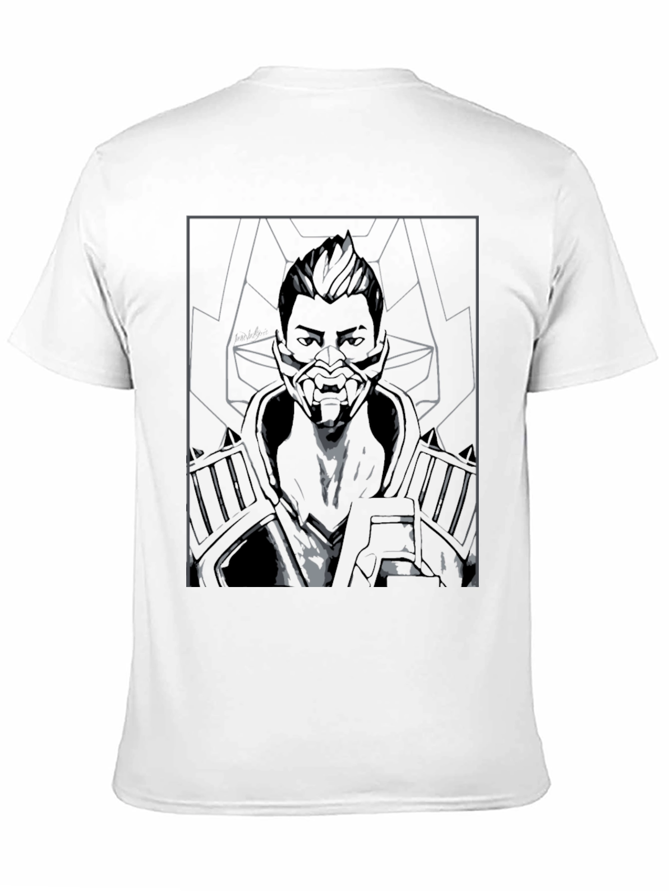 Cyberpunk Graphic Tee - Black Cotton Blend