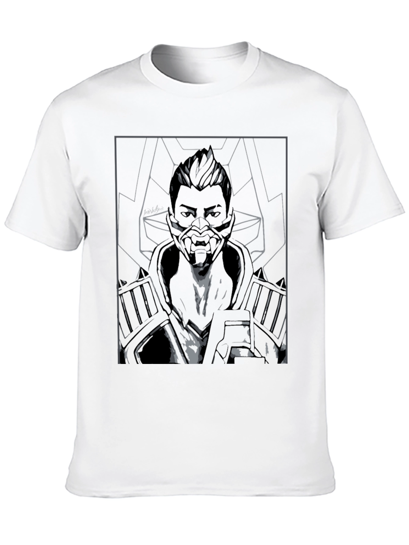 Cyberpunk Graphic Tee - Black Cotton Blend