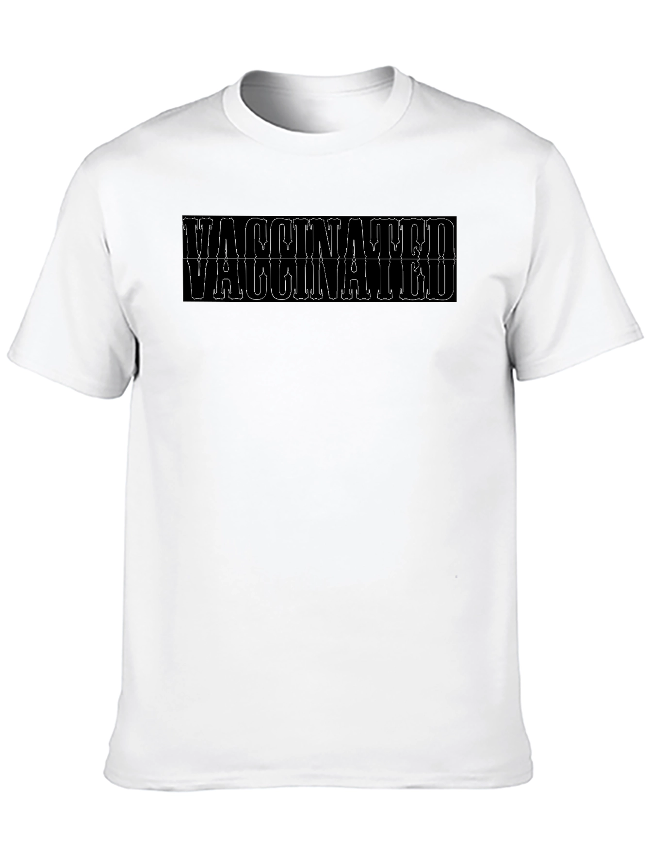 Vaccinated Black Graphic Tee