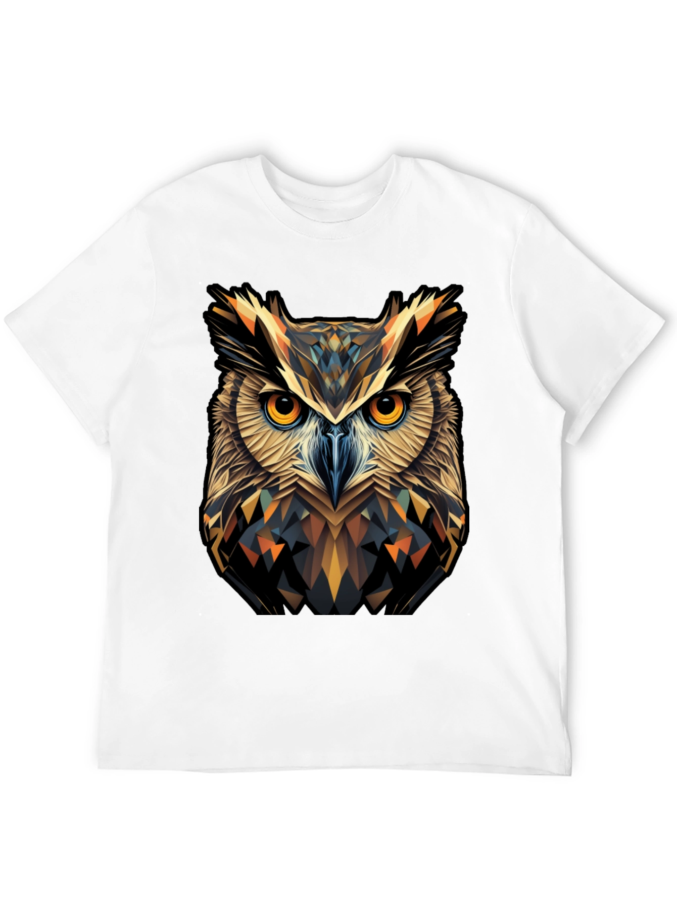 Geometric Owl Graphic Print T-Shirt