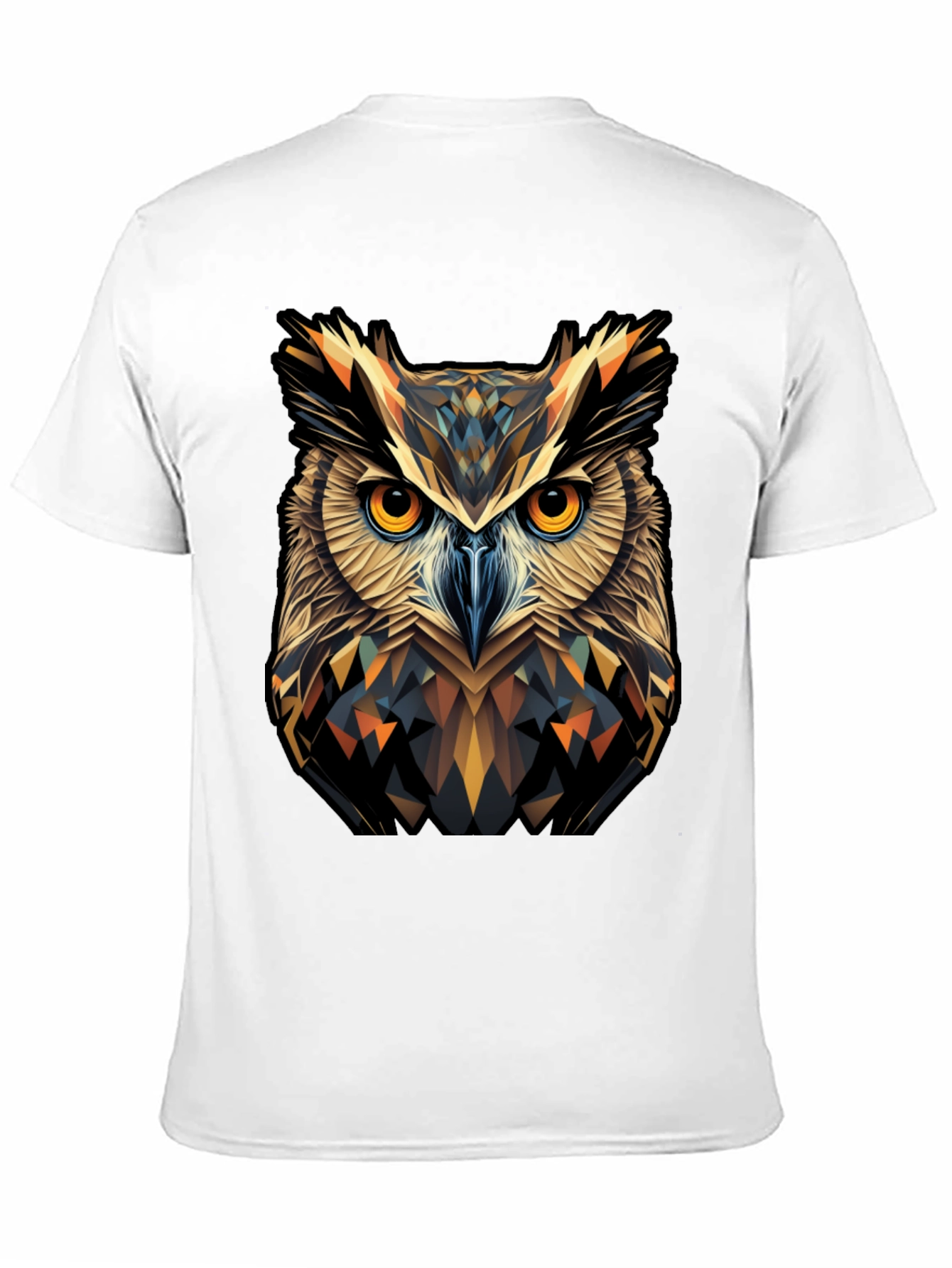 Geometric Owl Graphic Print T-Shirt