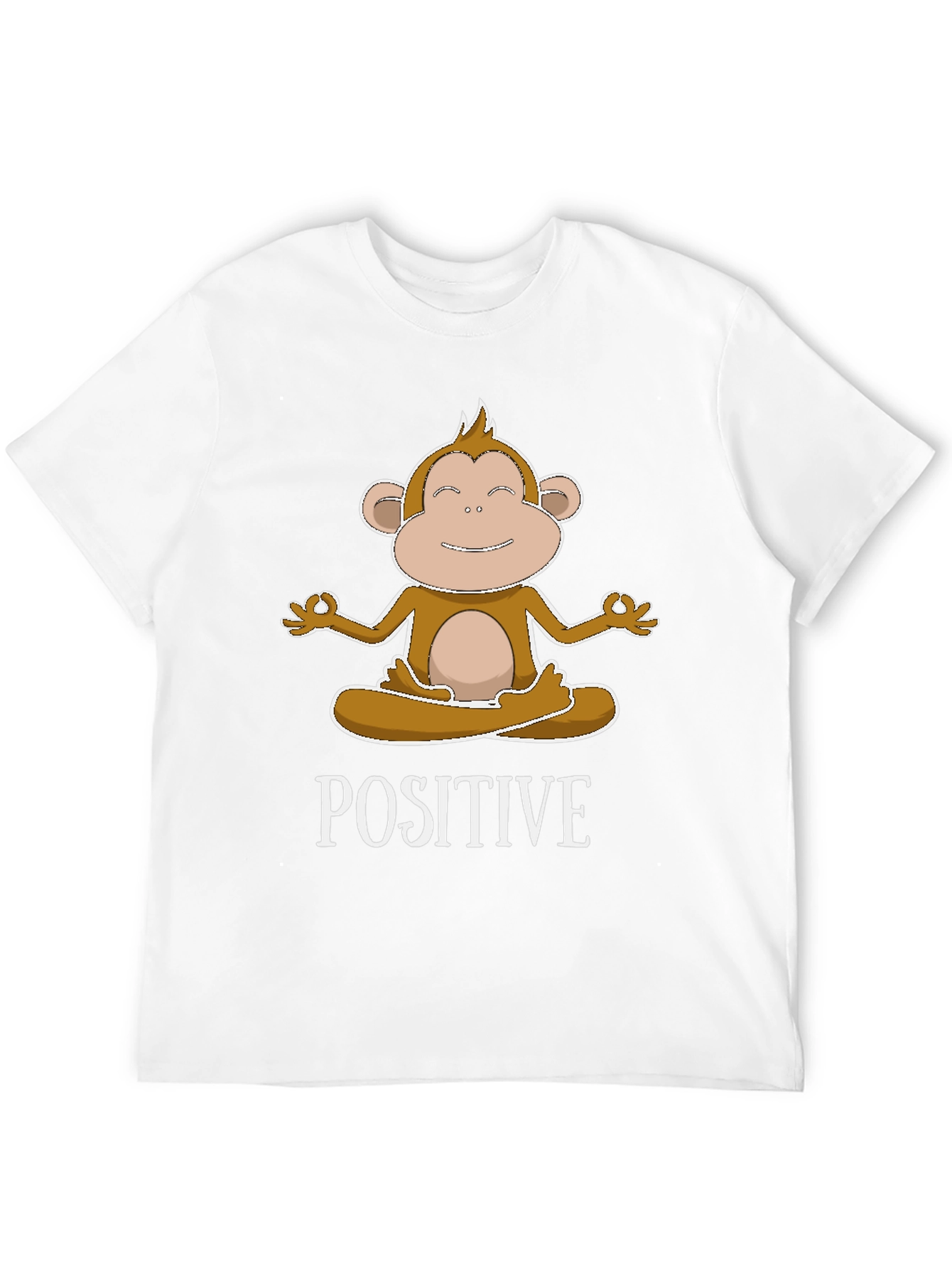 Meditating Monkey Positive Vibes Graphic Tee