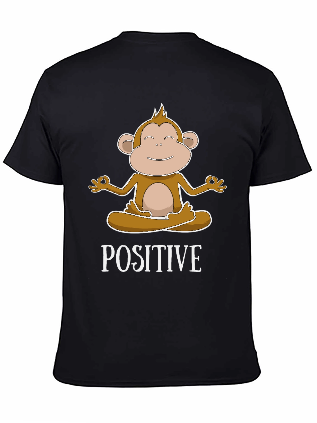 Meditating Monkey Positive Vibes Graphic Tee