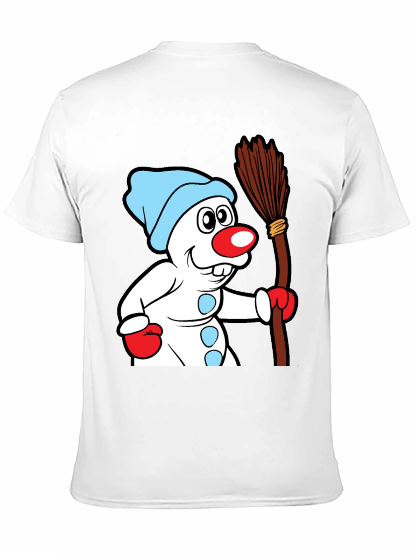 Whimsical Snowman Graphic Tee - Classic Holiday Cheer