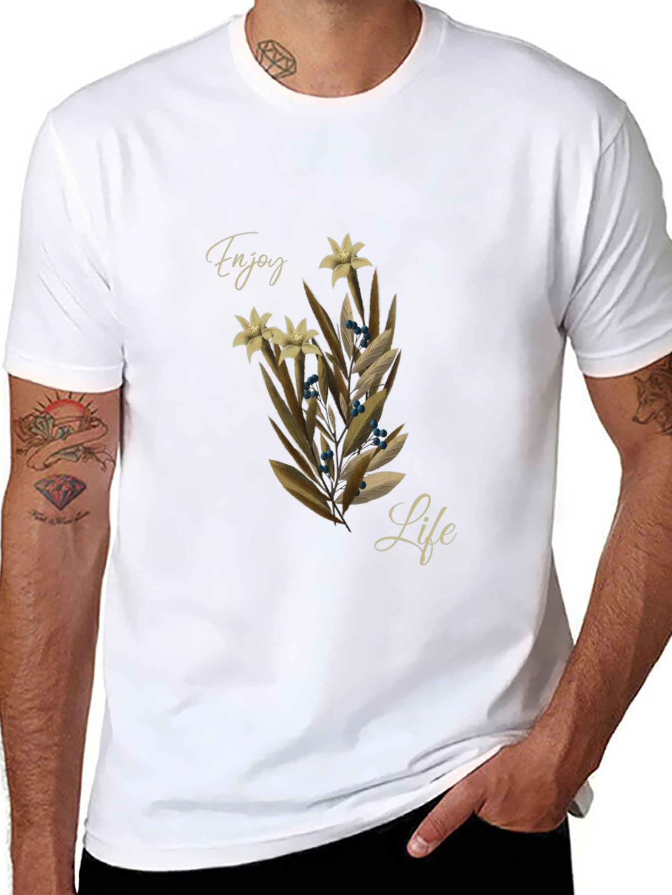 Enjoy Life Floral Graphic Tee