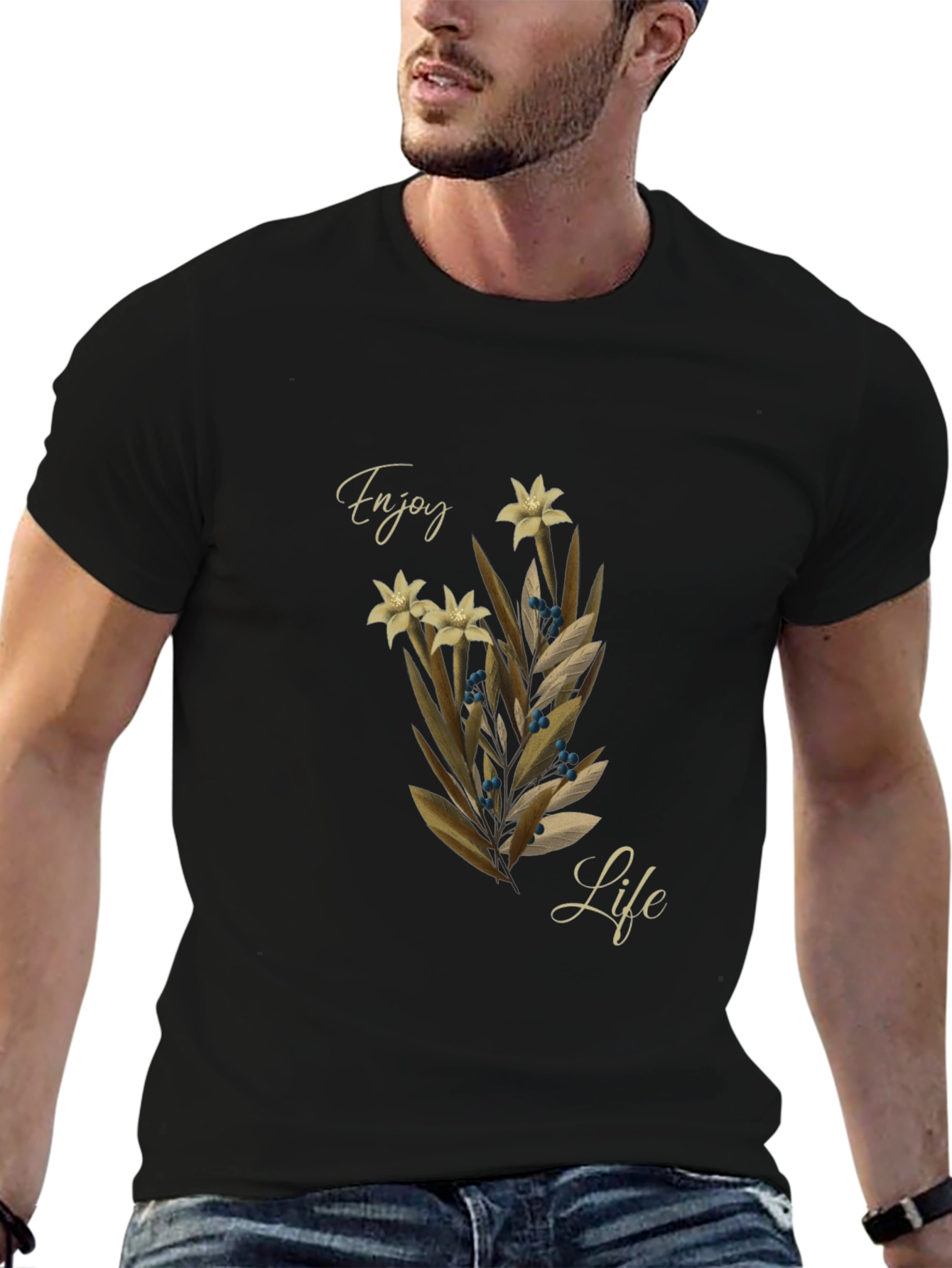 Enjoy Life Floral Graphic Tee