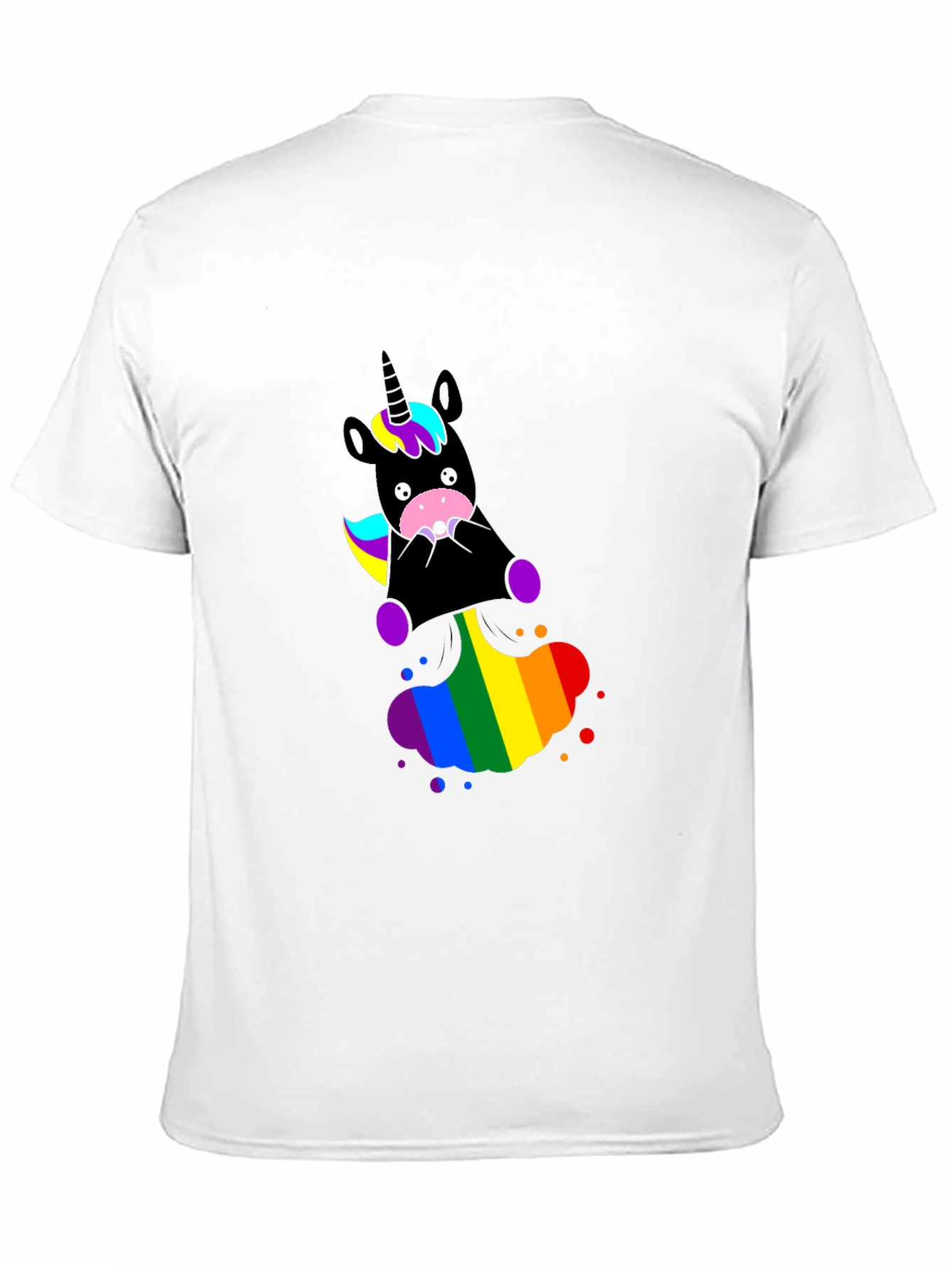 Unicorn Rainbow T-Shirt - Black