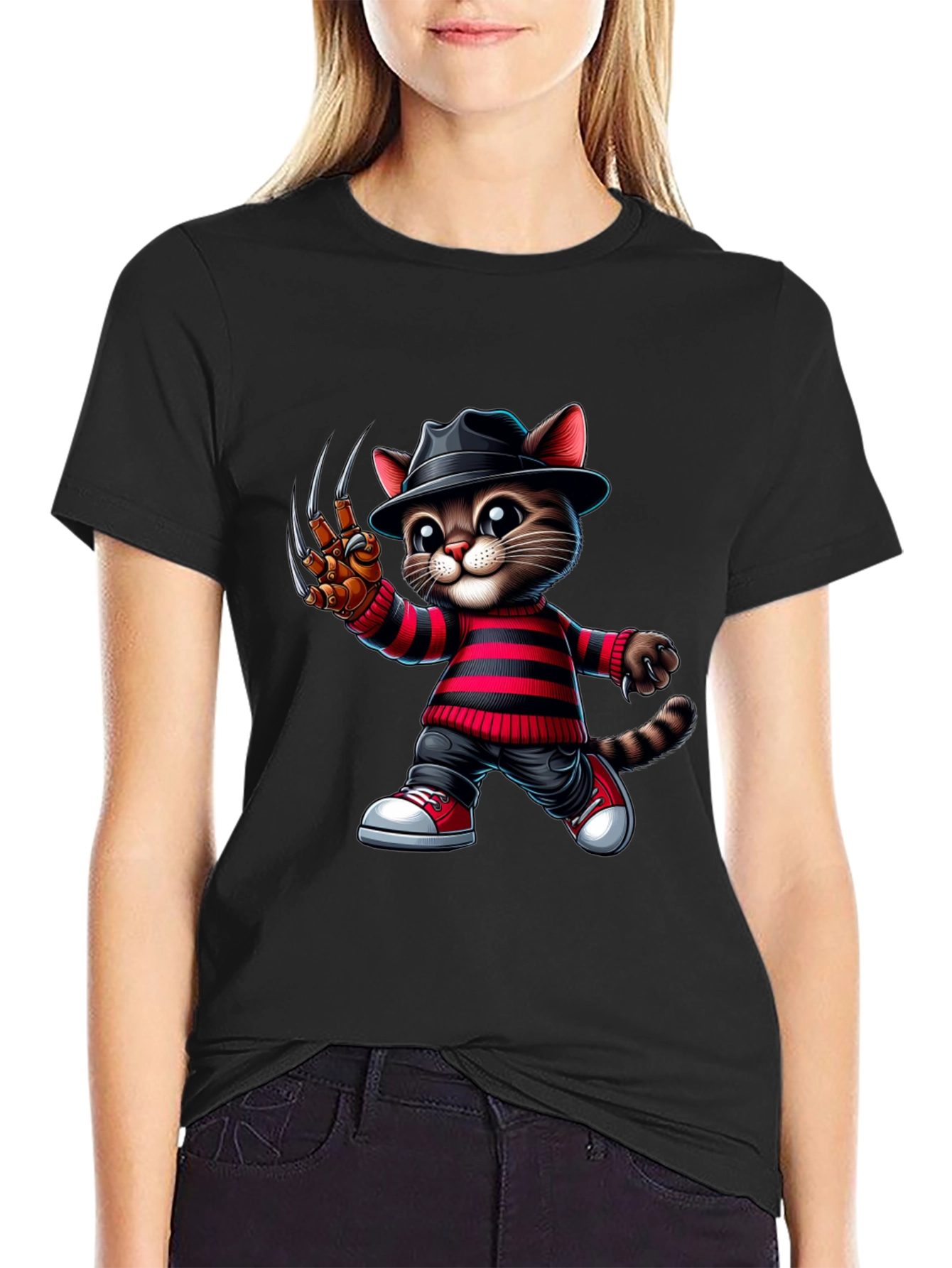 Krueger Cat Graphic T-Shirt