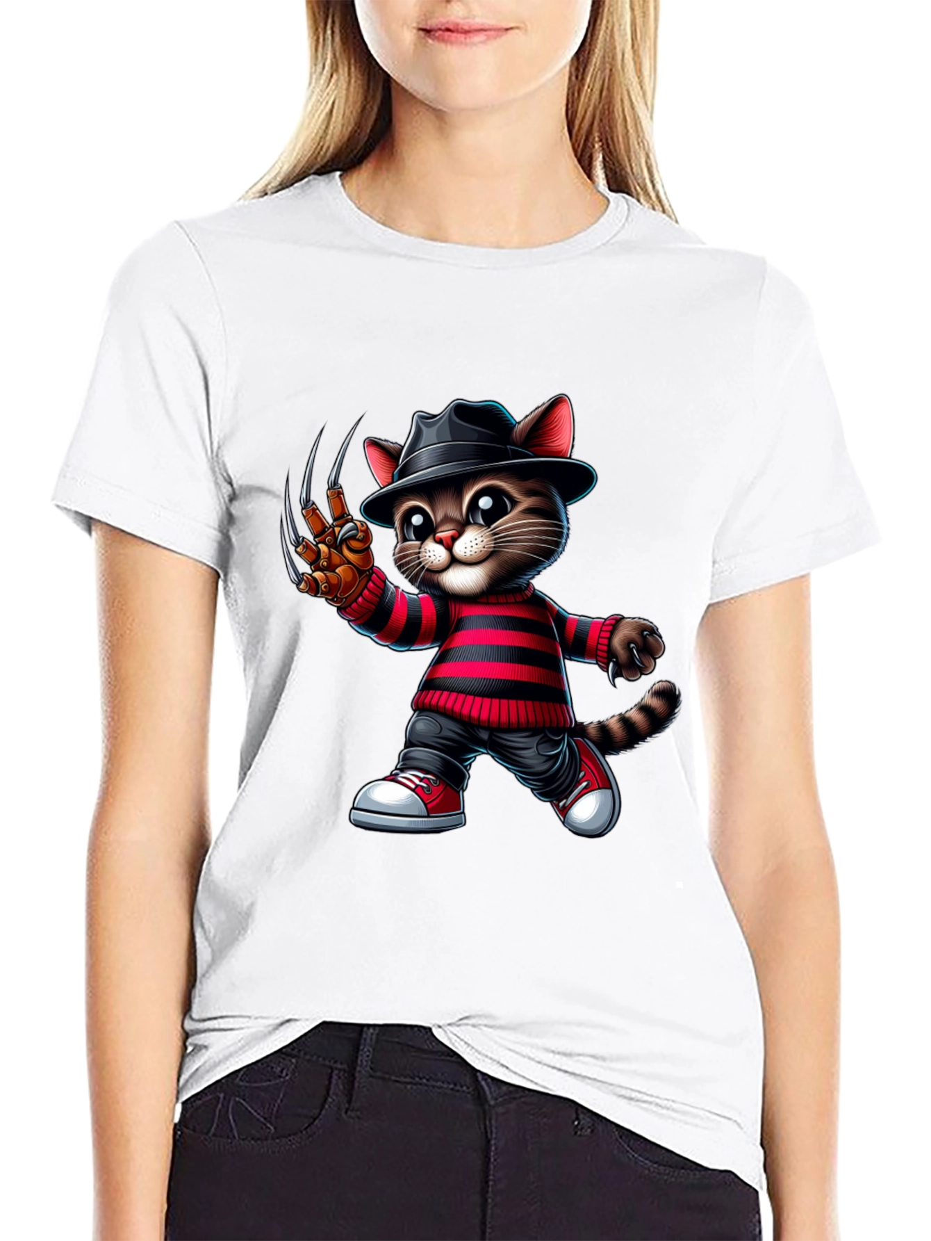 Krueger Cat Graphic T-Shirt