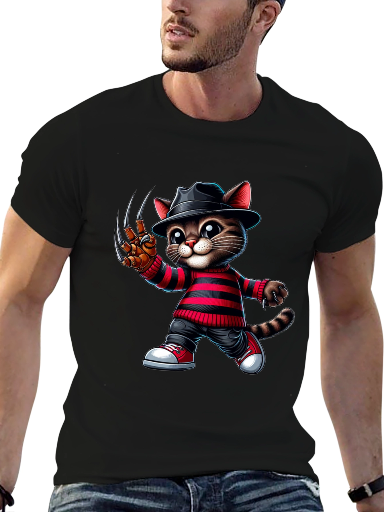 Krueger Cat Graphic T-Shirt