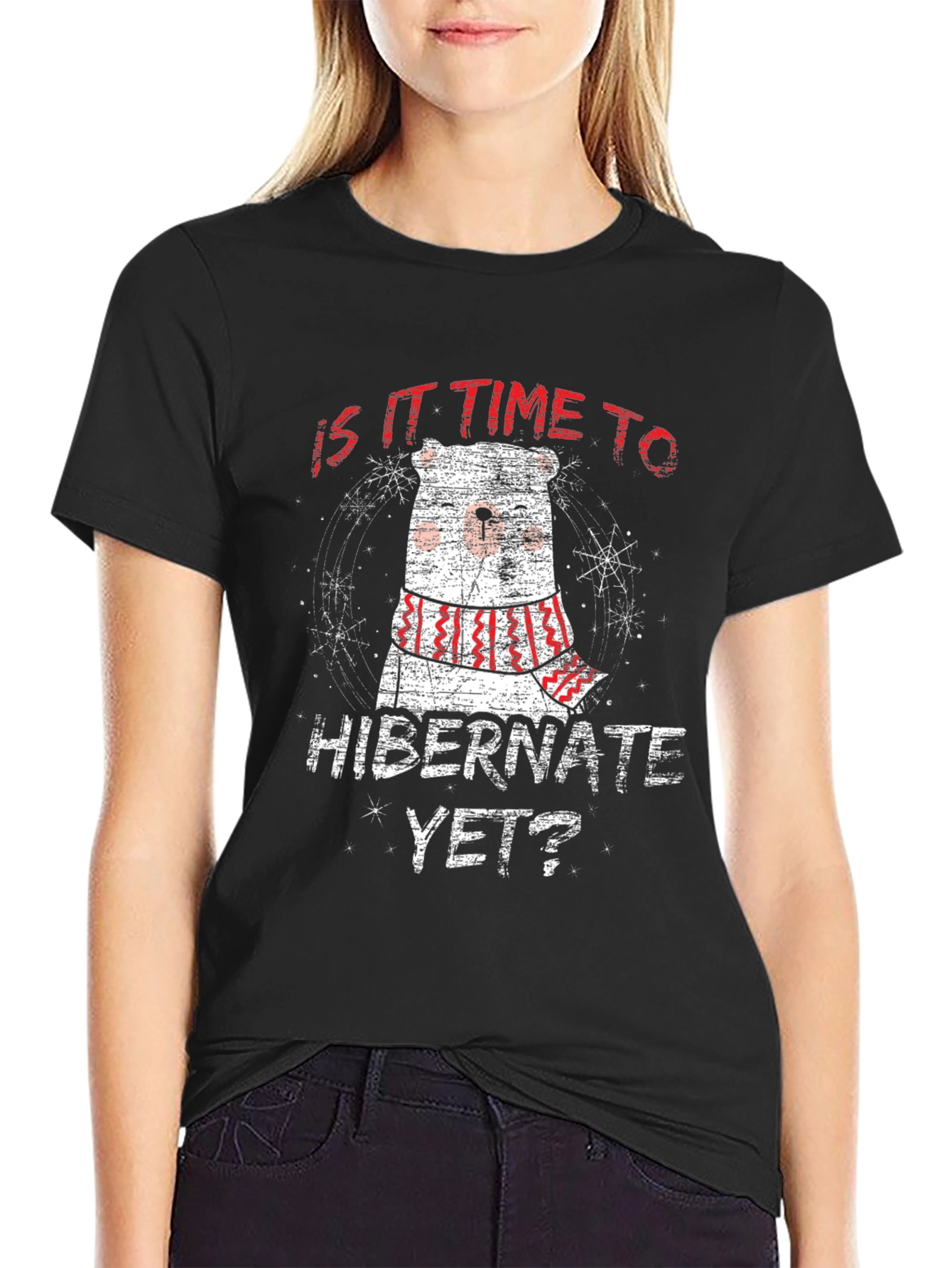 Hibernate Bear Graphic Tee - Winter Comfort