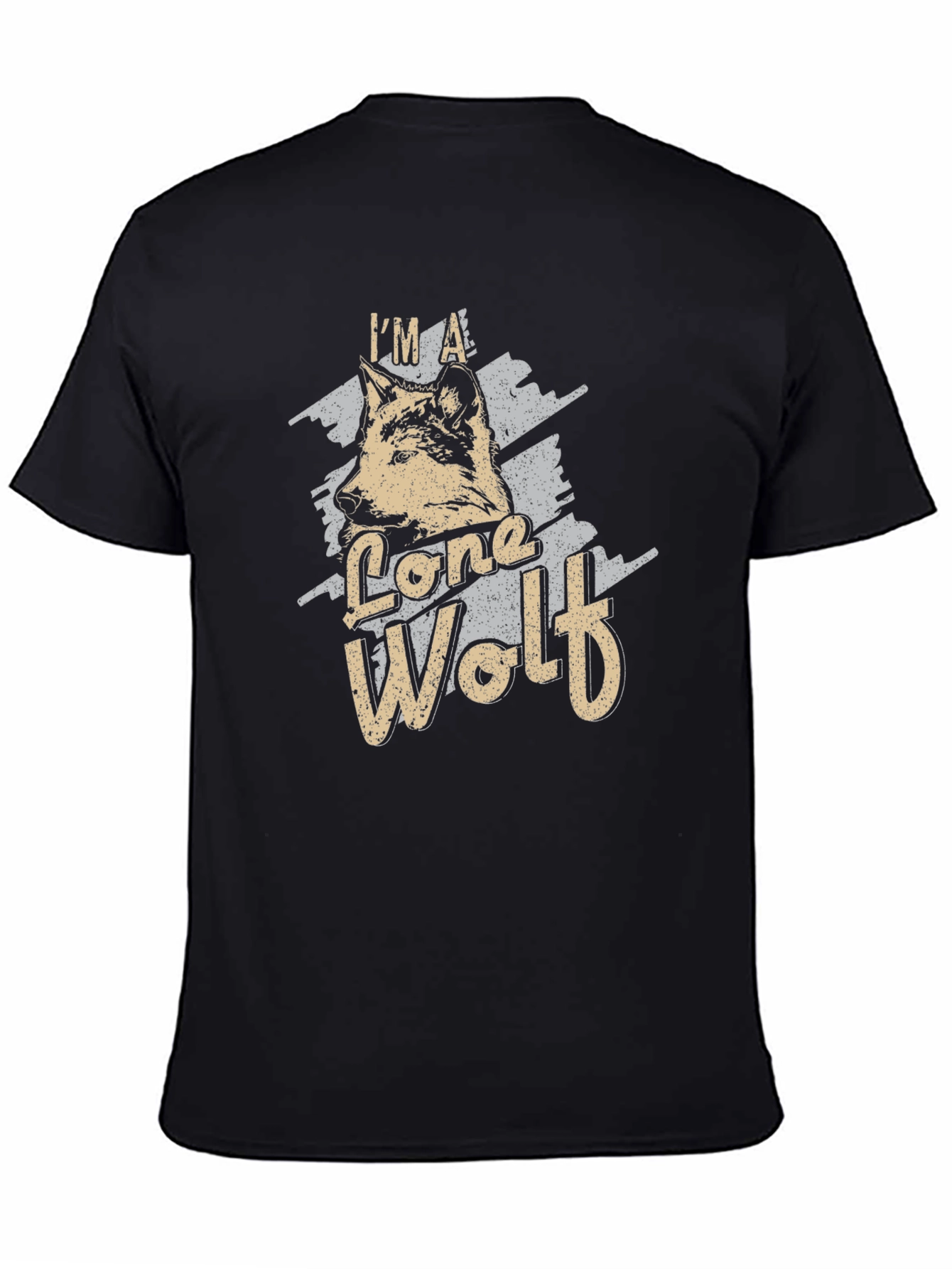 Lone Wolf Graphic Tee - Black Cotton T-Shirt